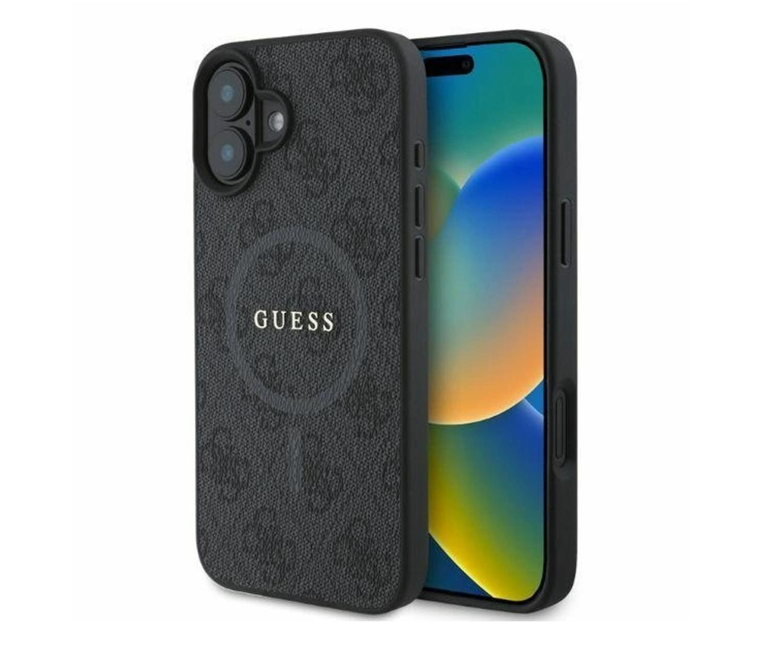 Guess 4G Ring Classic Logo do iPhone 16 czarny