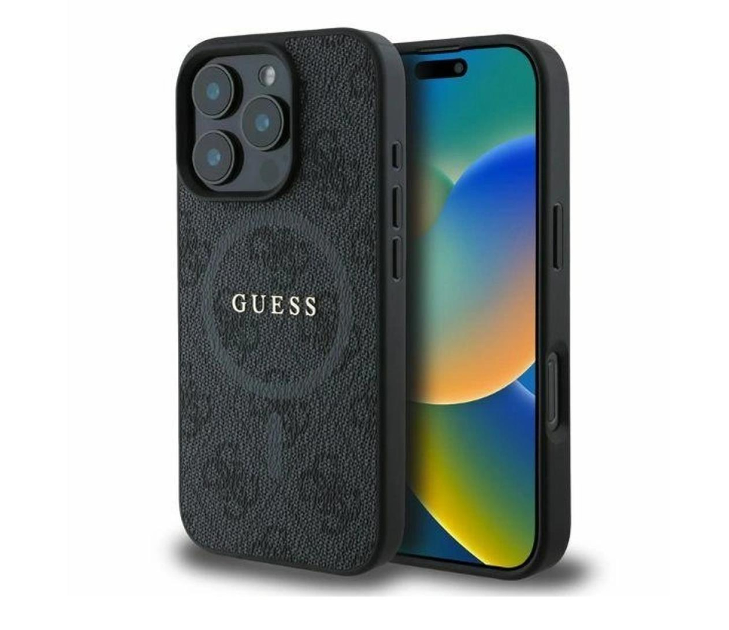 Guess 4G Ring Classic Logo do iPhone 16 Pro Max czarny