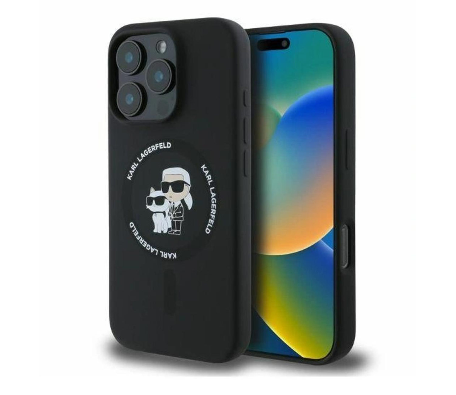 Karl Lagerfeld Silicone Karl&Choupette Heads do iPhone 16 Pro Max czarny