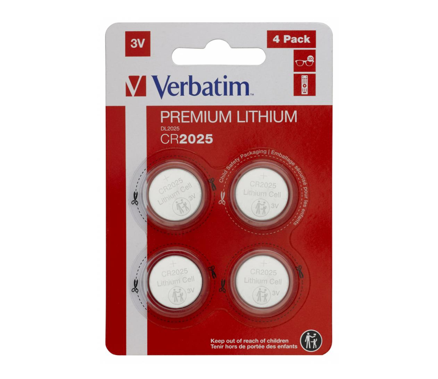 Verbatim Premium Lithium CR2025 3V (4 szt.)