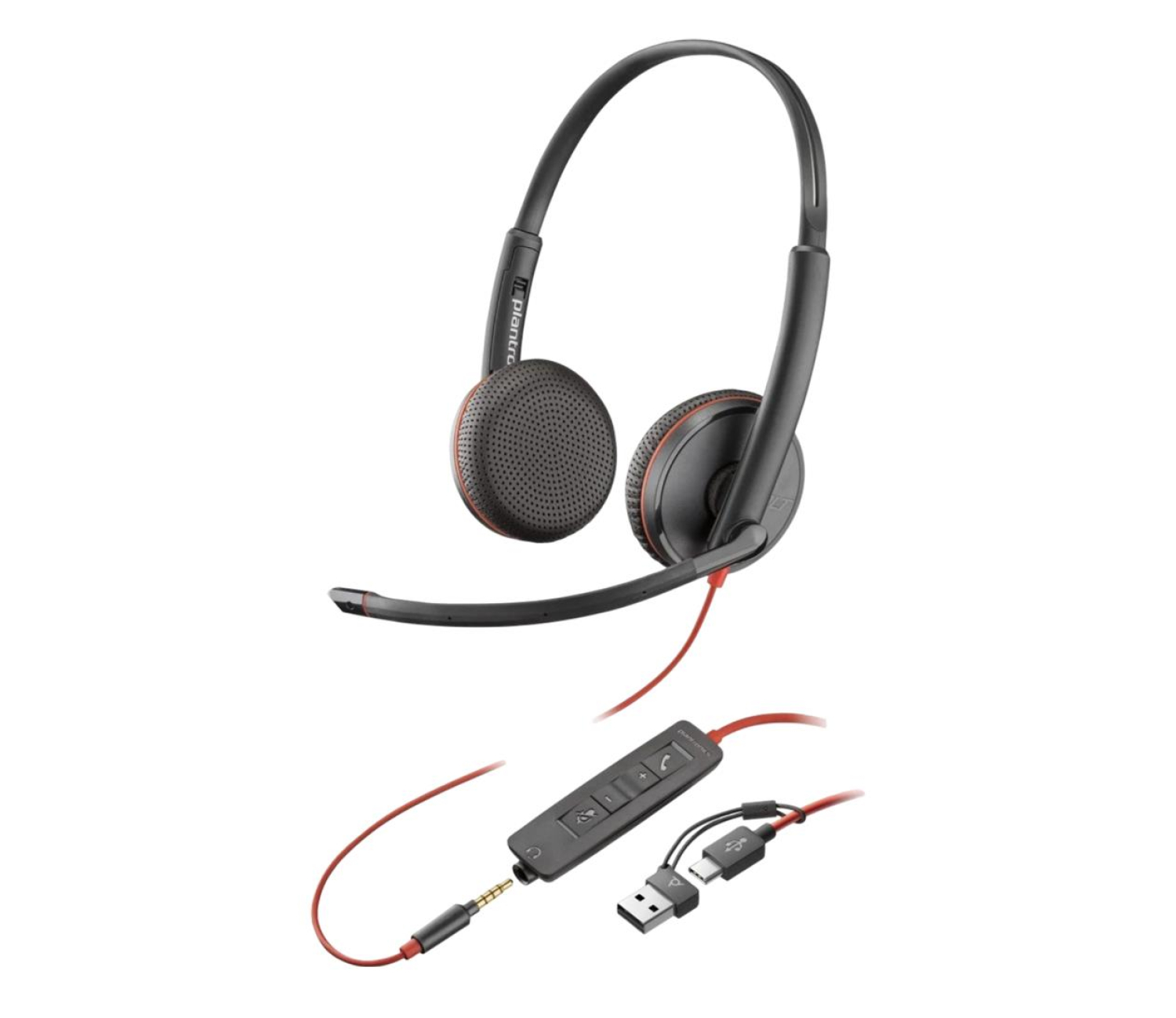 Poly BlackWire 3225 USB-C Headset (USB-C/A)