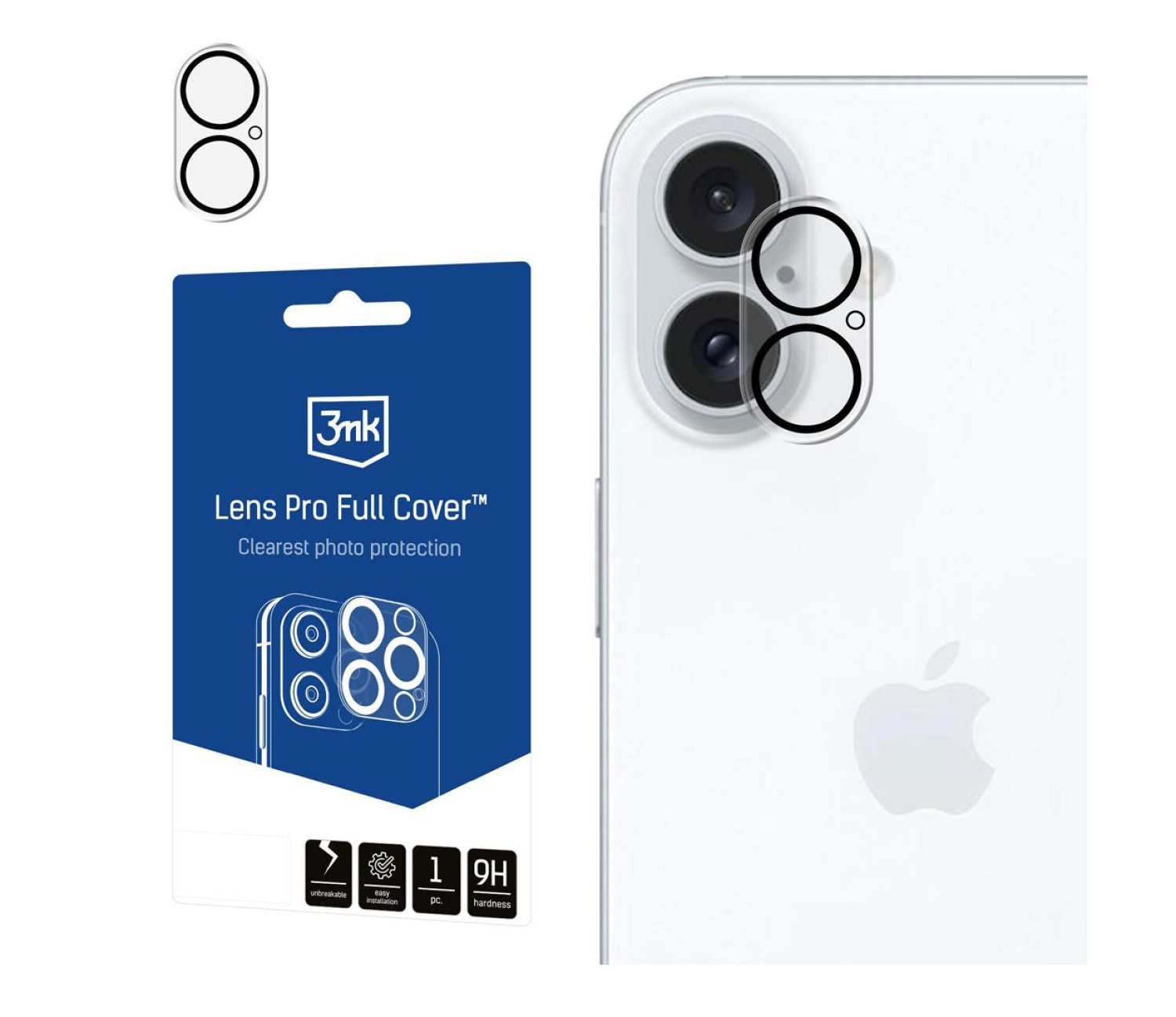 3mk Lens Pro Full Cover do iPhone 16 /16 Plus