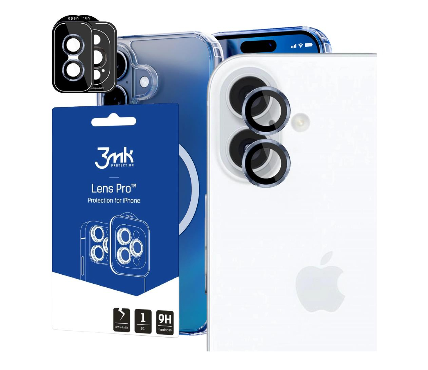 3mk Lens Protection Pro do iPhone 16 /16 Plus Ocean Blue