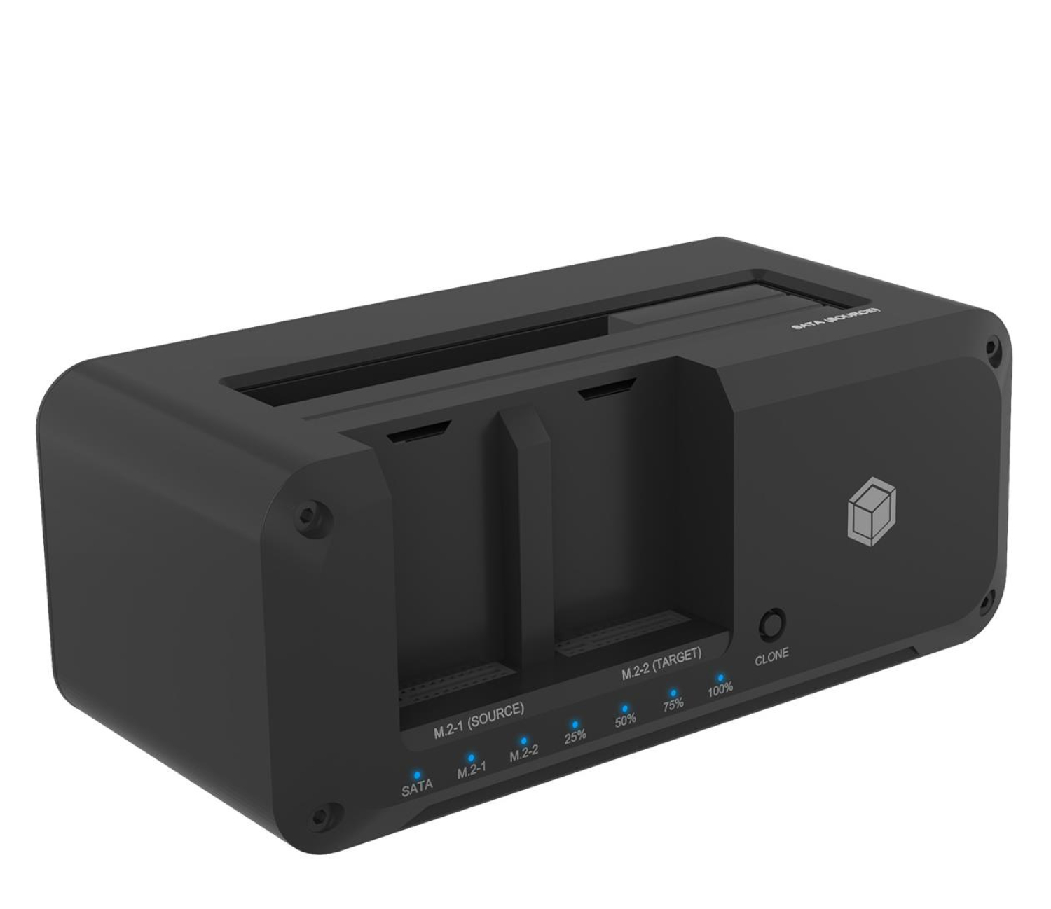 IcyBox Stacja dokująca IB-2924MSCL-C31 Docking & CloneStation 1x 2,5"/3,5" do 1x M.2 NVMe & M.2 NVMe do M.2 NVMe