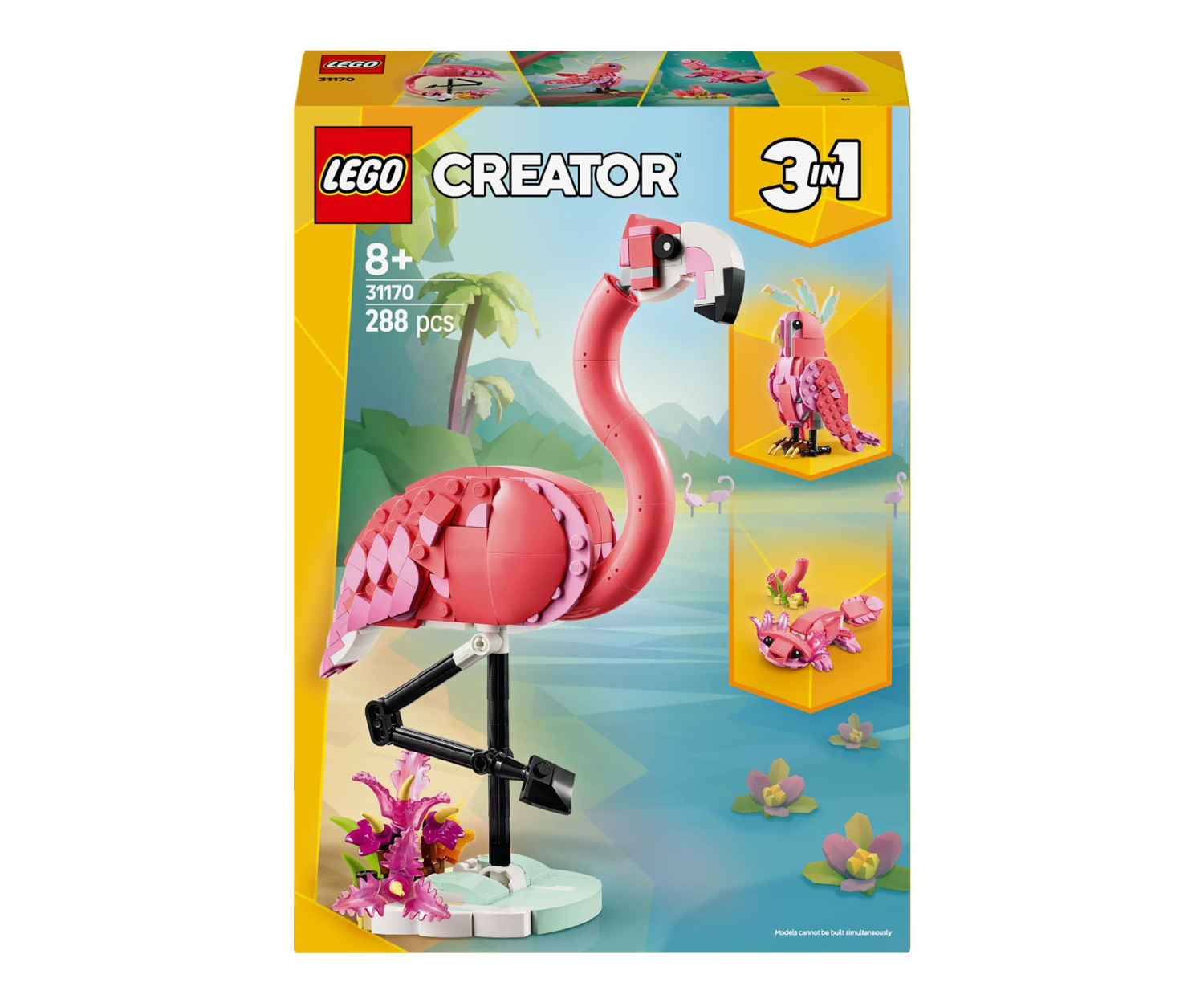 LEGO Creator 3 w 1 31170 Dzikie zwierzęta: różowy flaming - odbiór za 0 zł we wszystkich salonach x-kom i Neonet