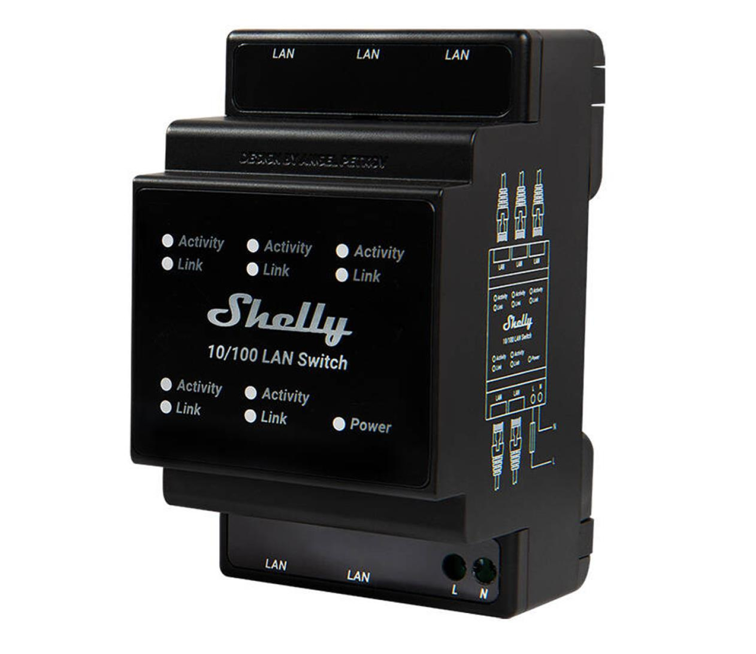 Shelly Przełącznik Ethernet z 5 portami RJ45 LAN Switch