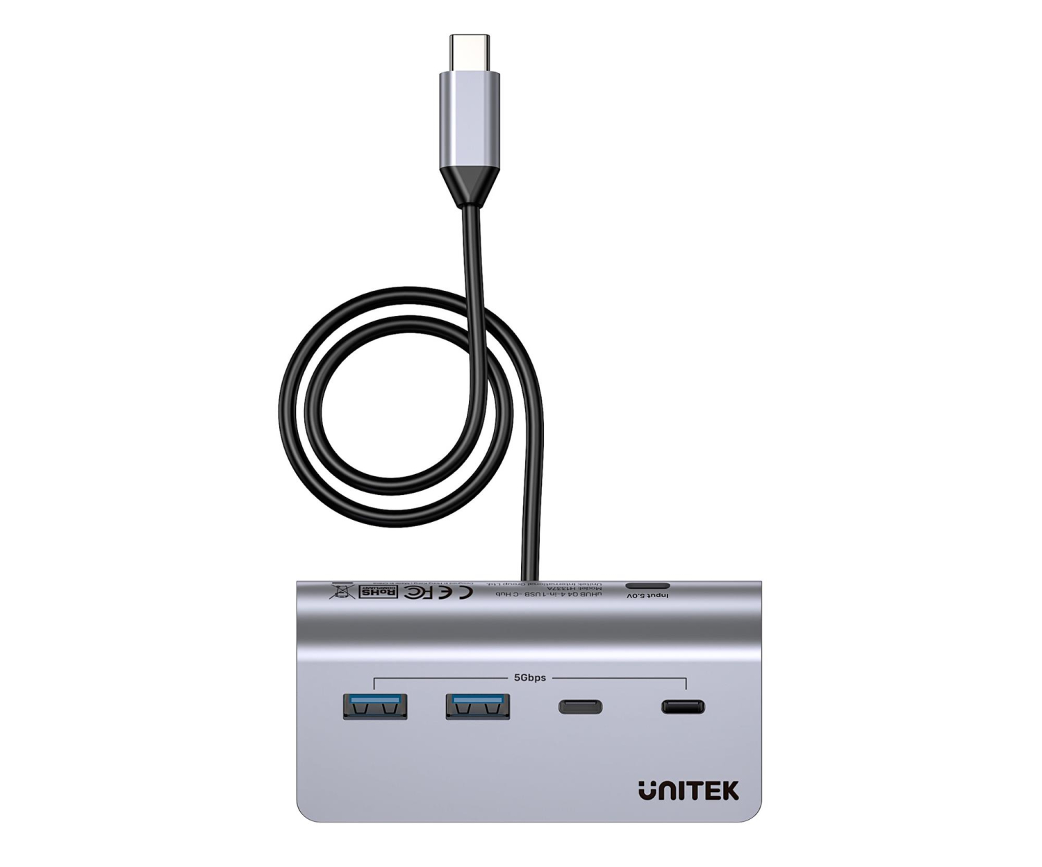 UNITEK HUB USB-C ALUMINIOWY 2X USBA 2X USB-C 5GBPS