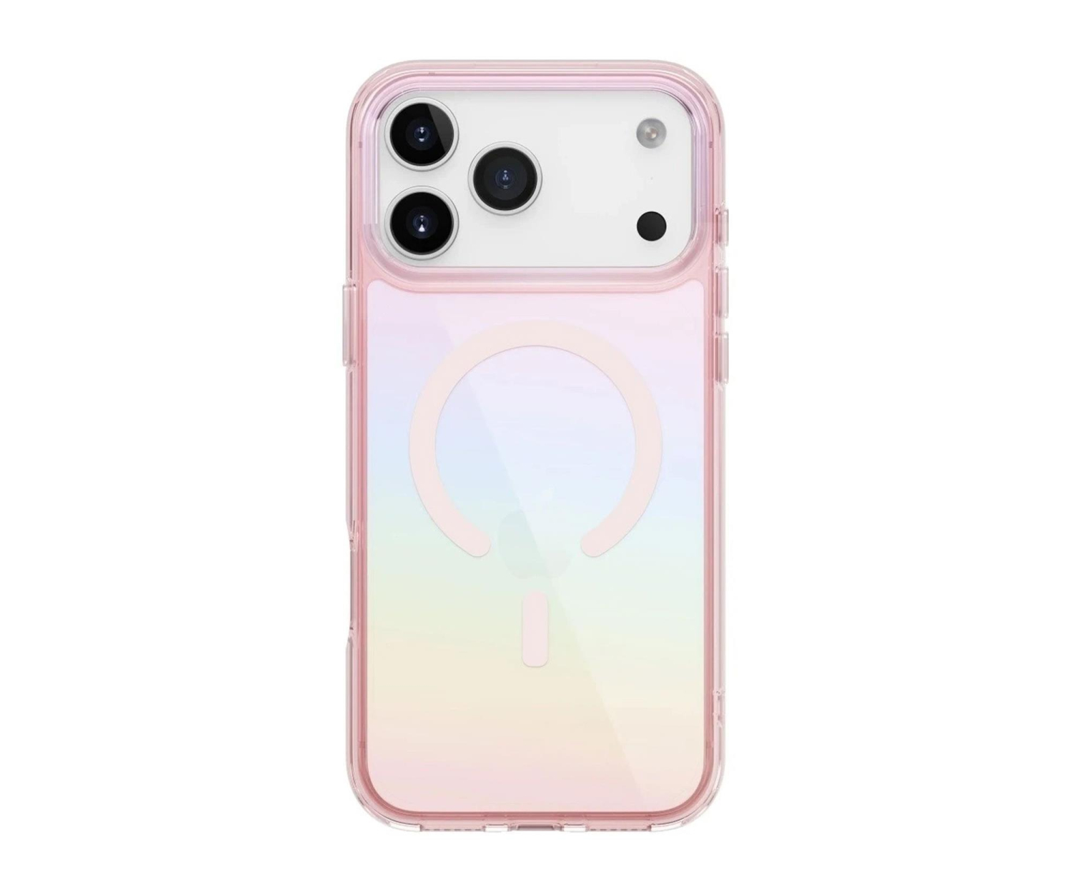 Uniq Iridescia do iPhone 17 Pro Max Magclick Charging pink prism