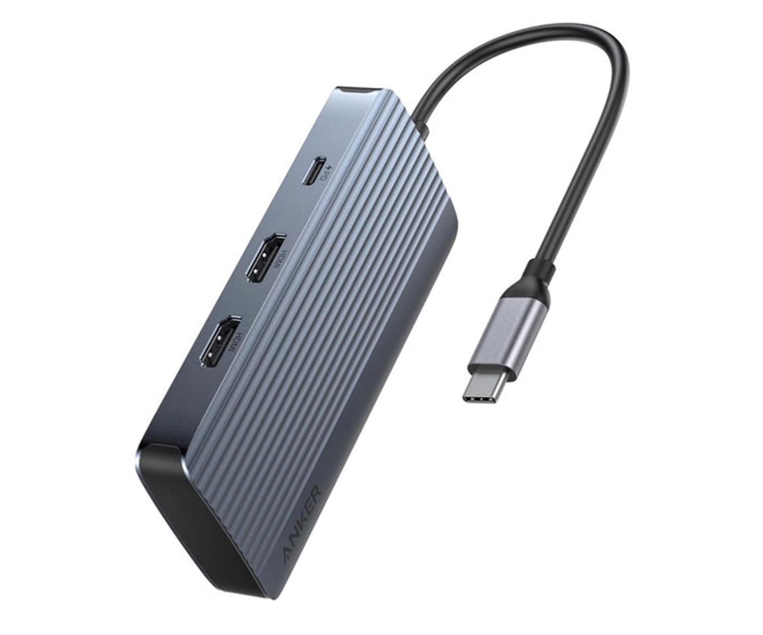 Anker USB-C Hub 7-in-1 Dual Display B2C - UN Gray Iteration 1
