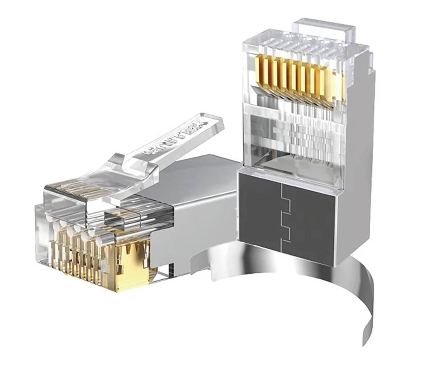 Unitek OT1094ATP01 wtyk modularny Pass-Through RJ45 Cat.7 50 szt. Przezroczysty
