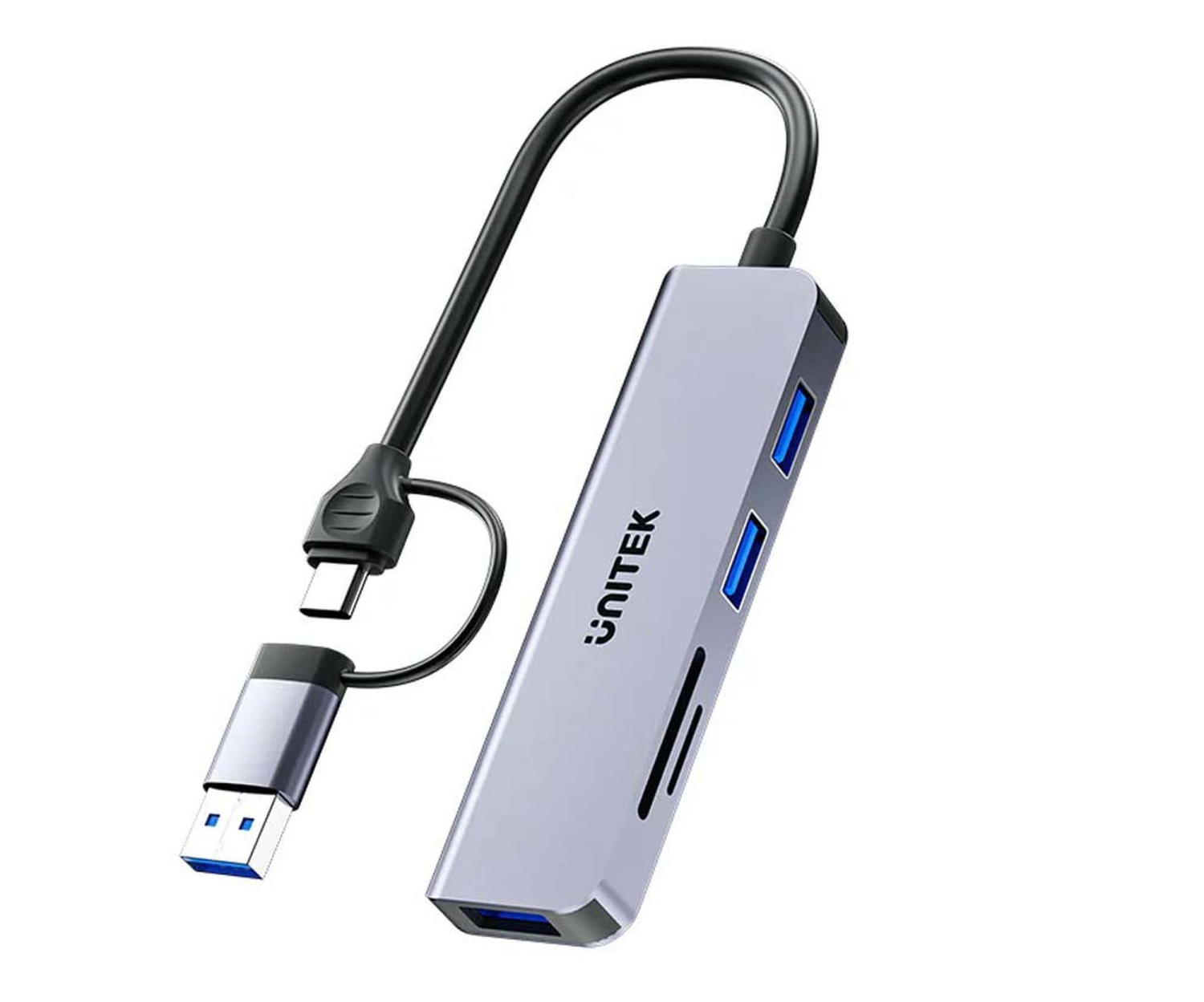 Unitek Hub 5w1 USB-A/C 5 Gbps z czytnikiem kart SD i micro SD