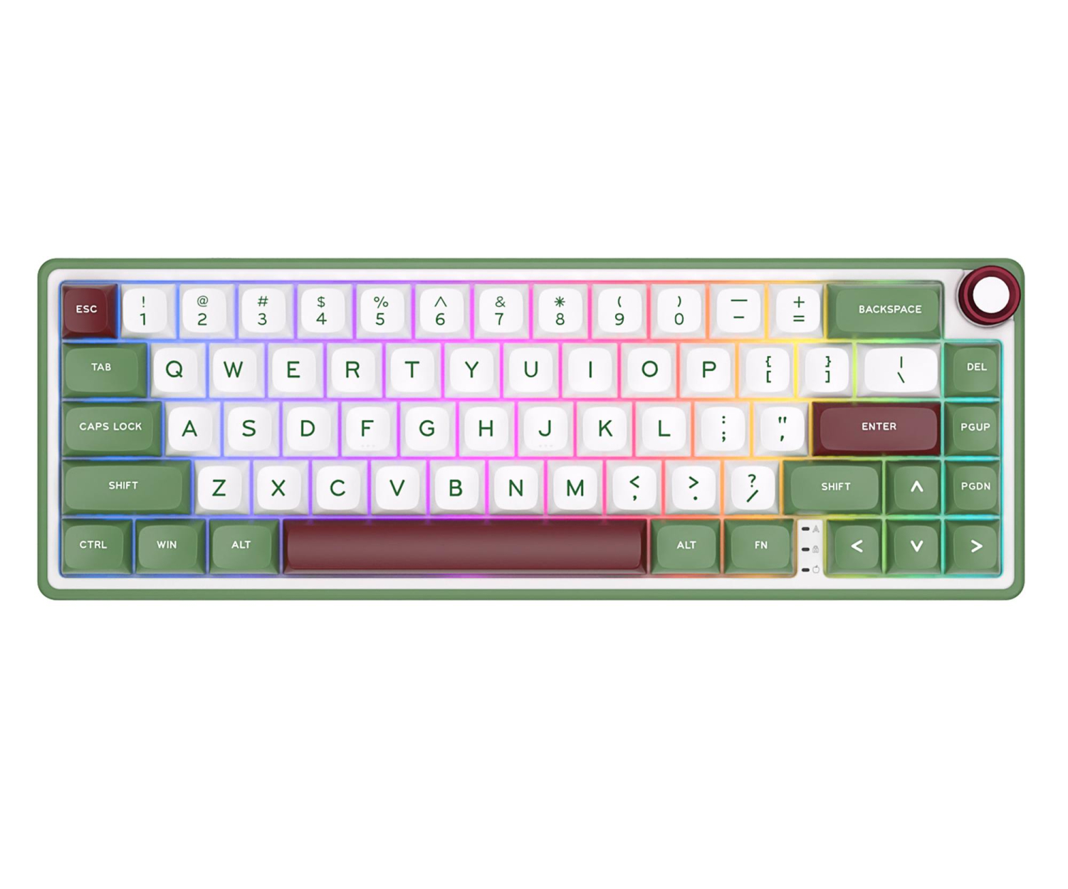 Royal Kludge RK-R65 Green Sand Brown Switch Biało-Zielony