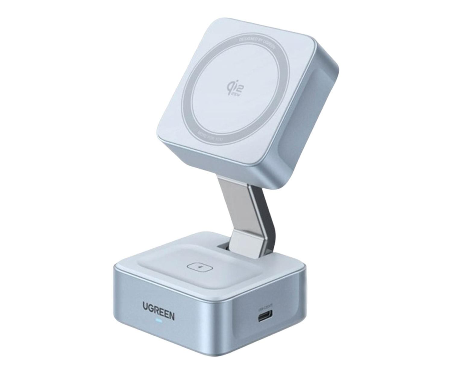 UGREEN Ładowarka indukcyjna 2w1 W752 MAGFLOW 25W szara