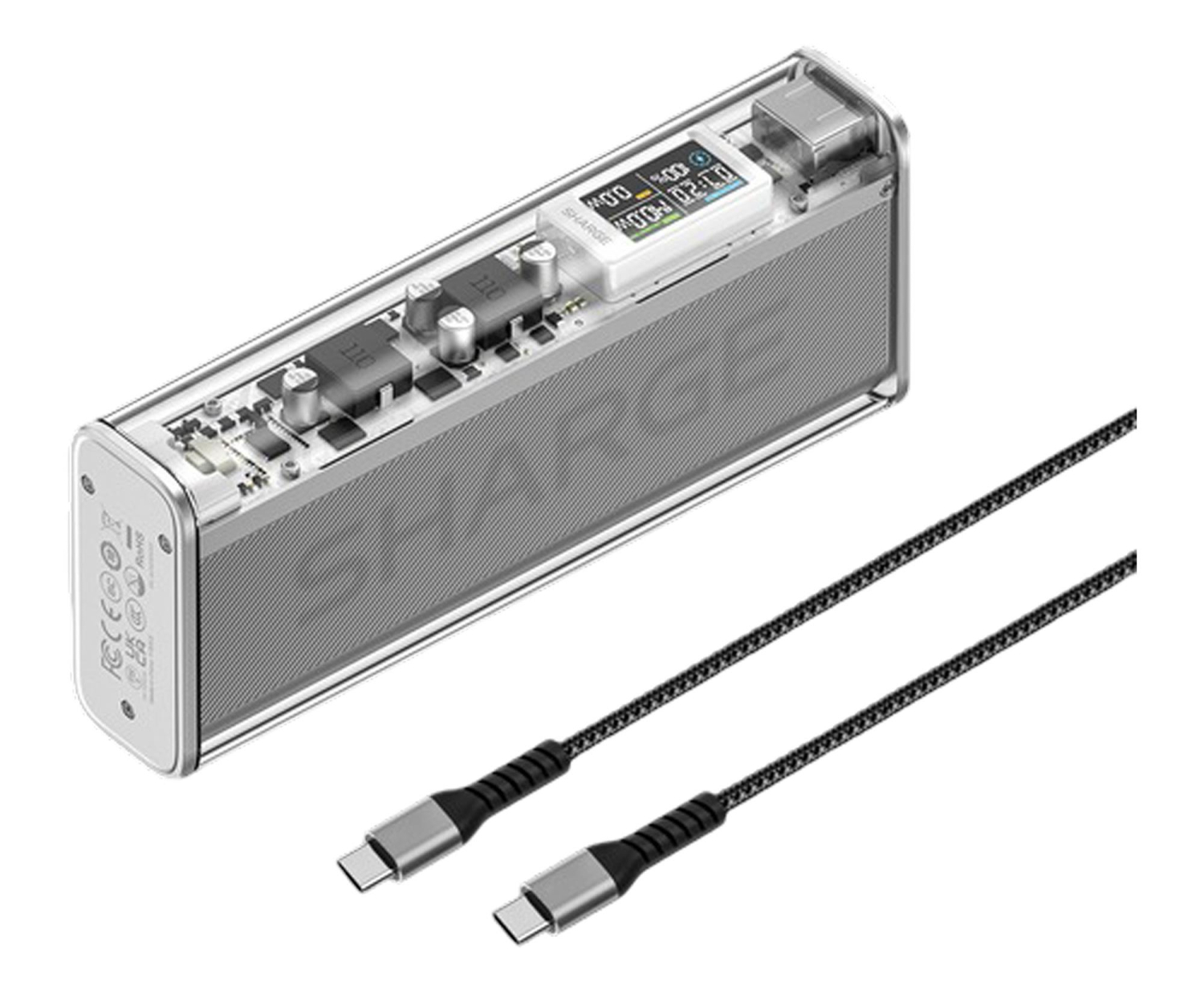 Sharge PowerBank Shargeek 140W QC 4.0 PD 3.0 Srebrny