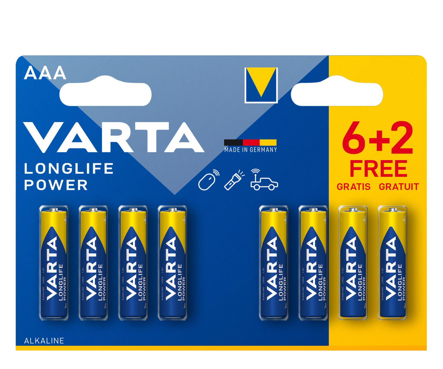 Varta Longlife Power AAA (8 szt.) (6+2)