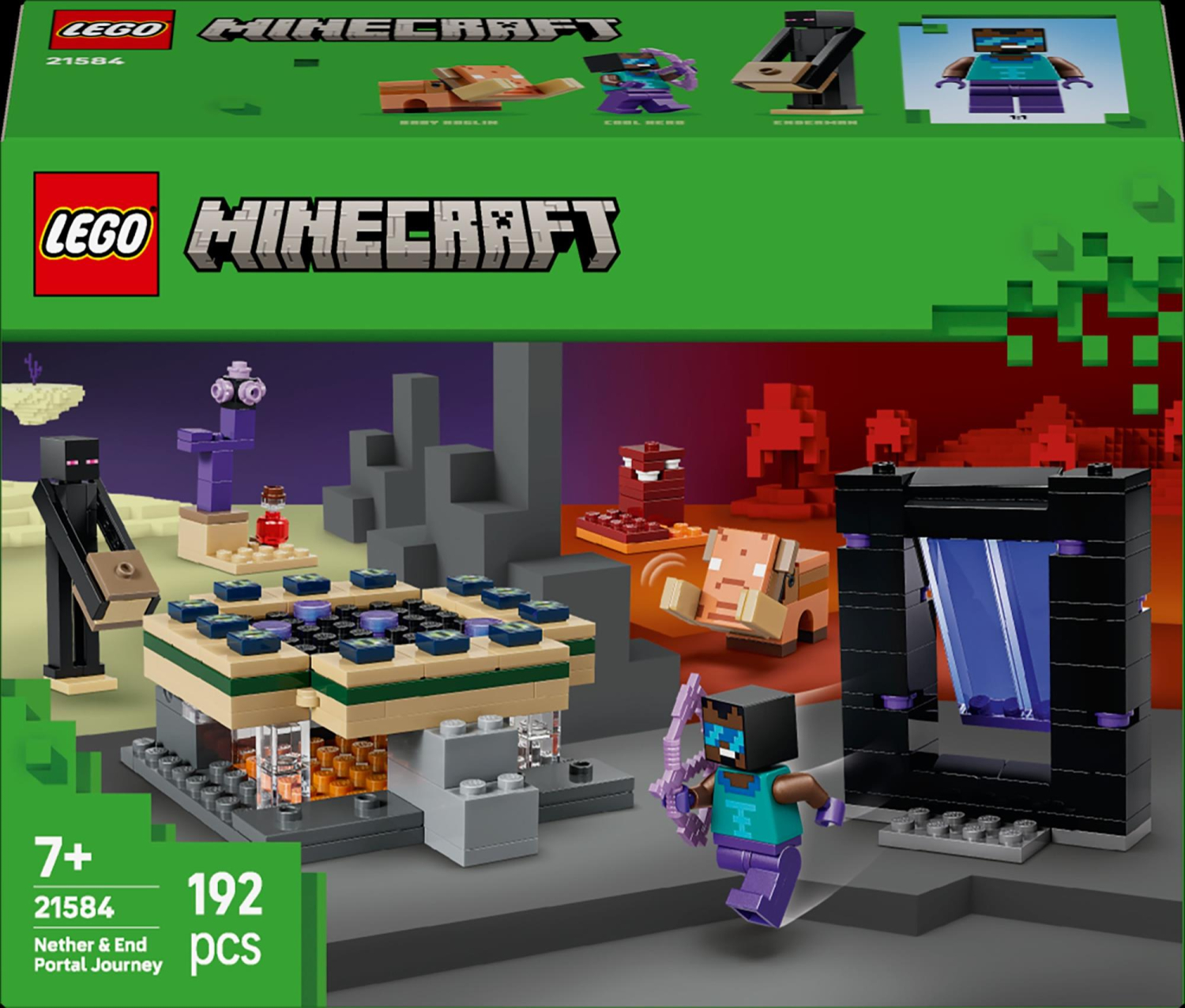LEGO Minecraft 21584 - Podróż przez portal do Netheru i Kresu