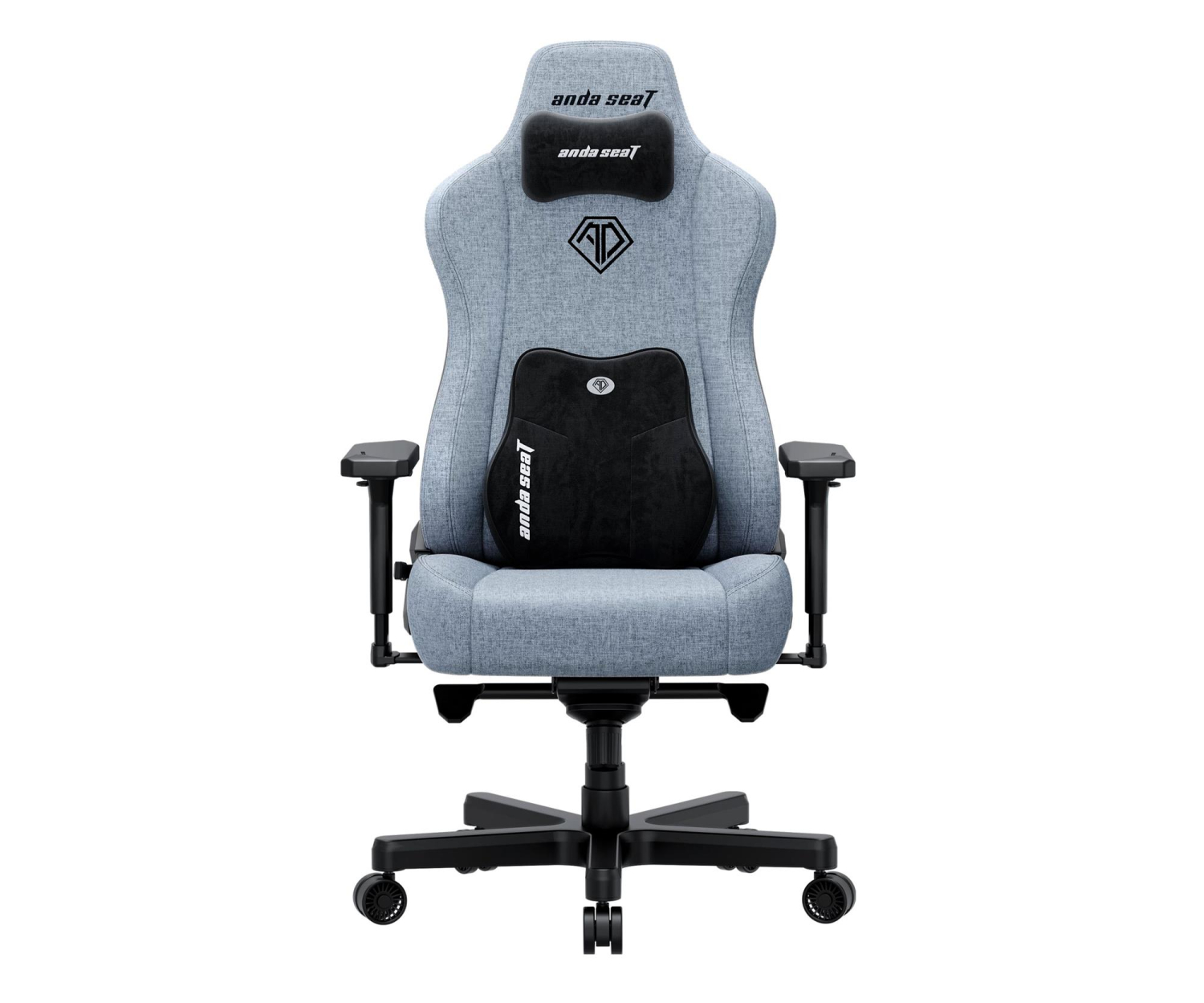 Anda Seat Kaiser 3E XL Gamingowy do 150kg Tkanina Szaro-niebieski