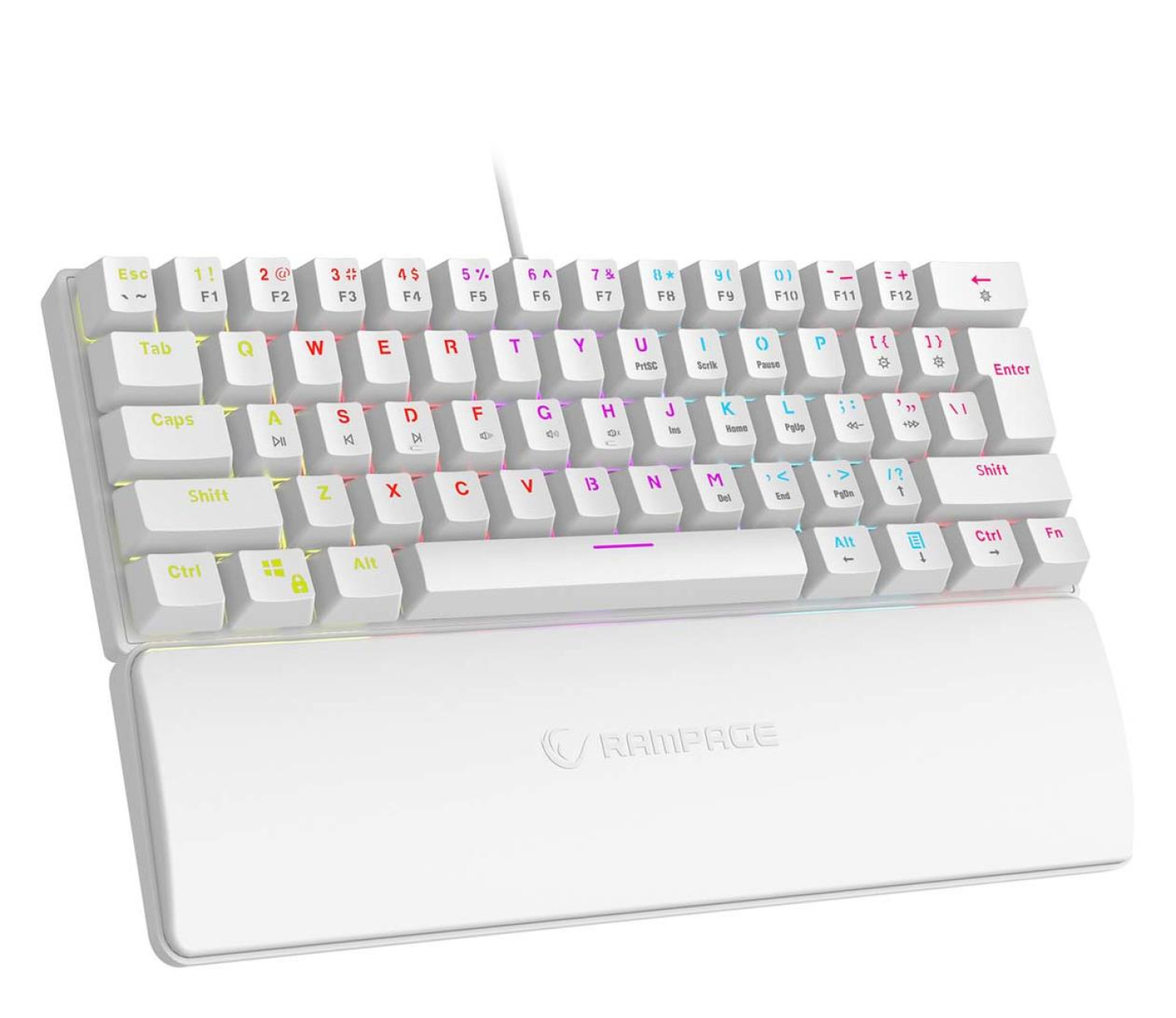 Rampage PLOWER K60 WHITE Blue Switch