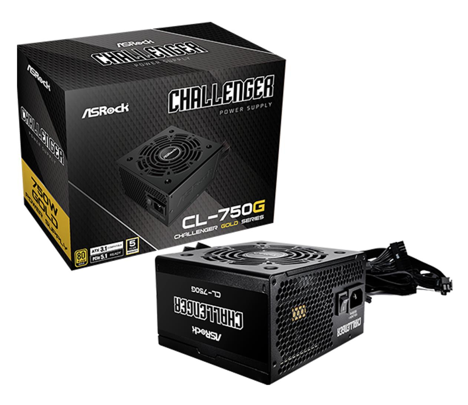 Zasilacz ASRock CHALLENGER 750W 80 Plus Gold (90-UXC075-GNEAAA)