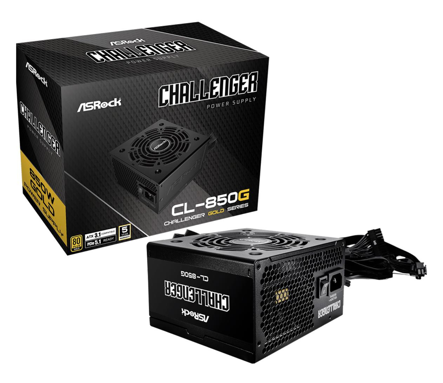 ASrock Challenger CL-850G 850W 80+ Gold Czarny