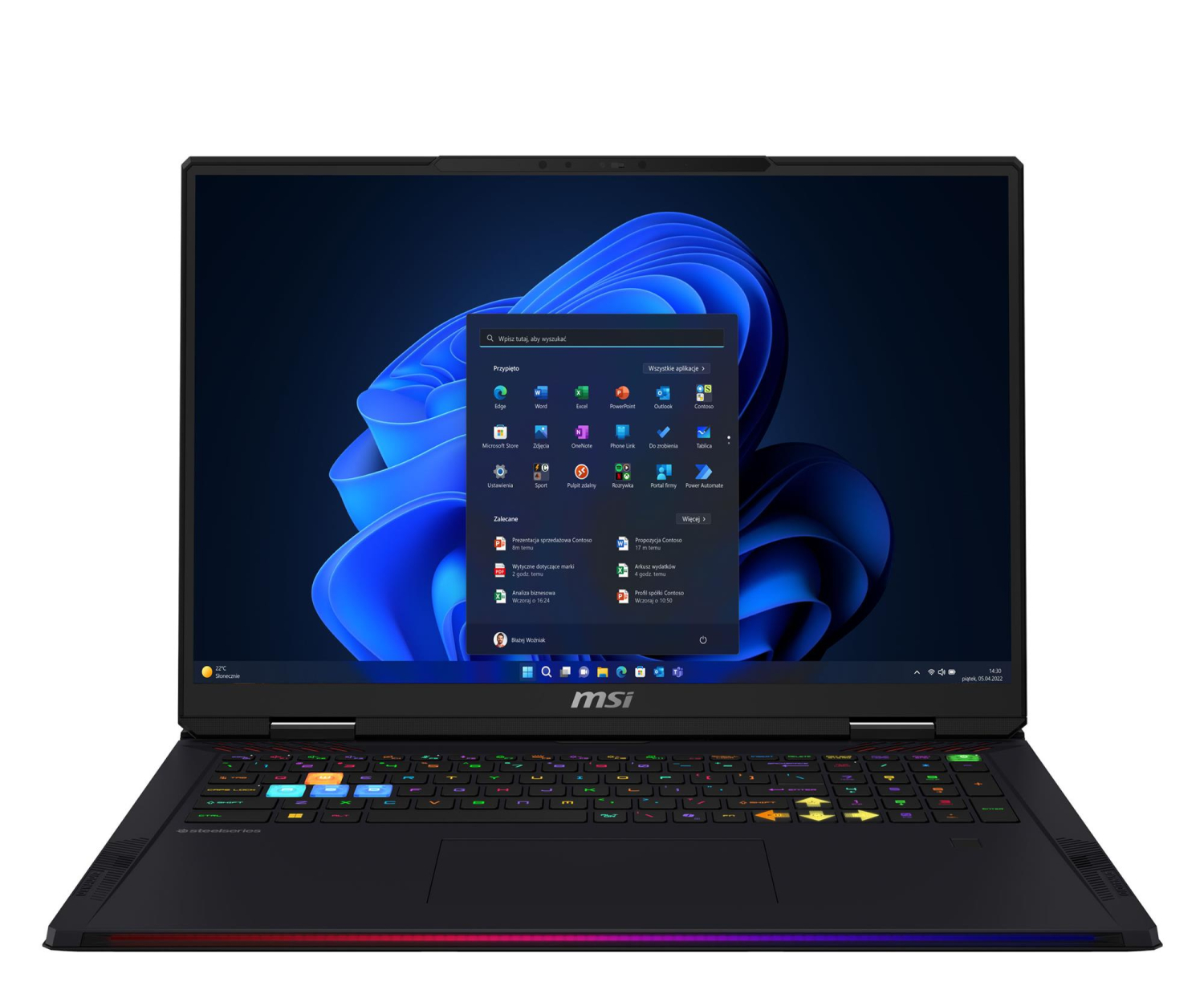 MSI Raider A18 HX A9WJG-299PL 18" 120Hz R9 9955HX3D 64GB RAM 2TB Dysk SSD RTX5090 DLSS4 Win11 Czarny Funkcje AI