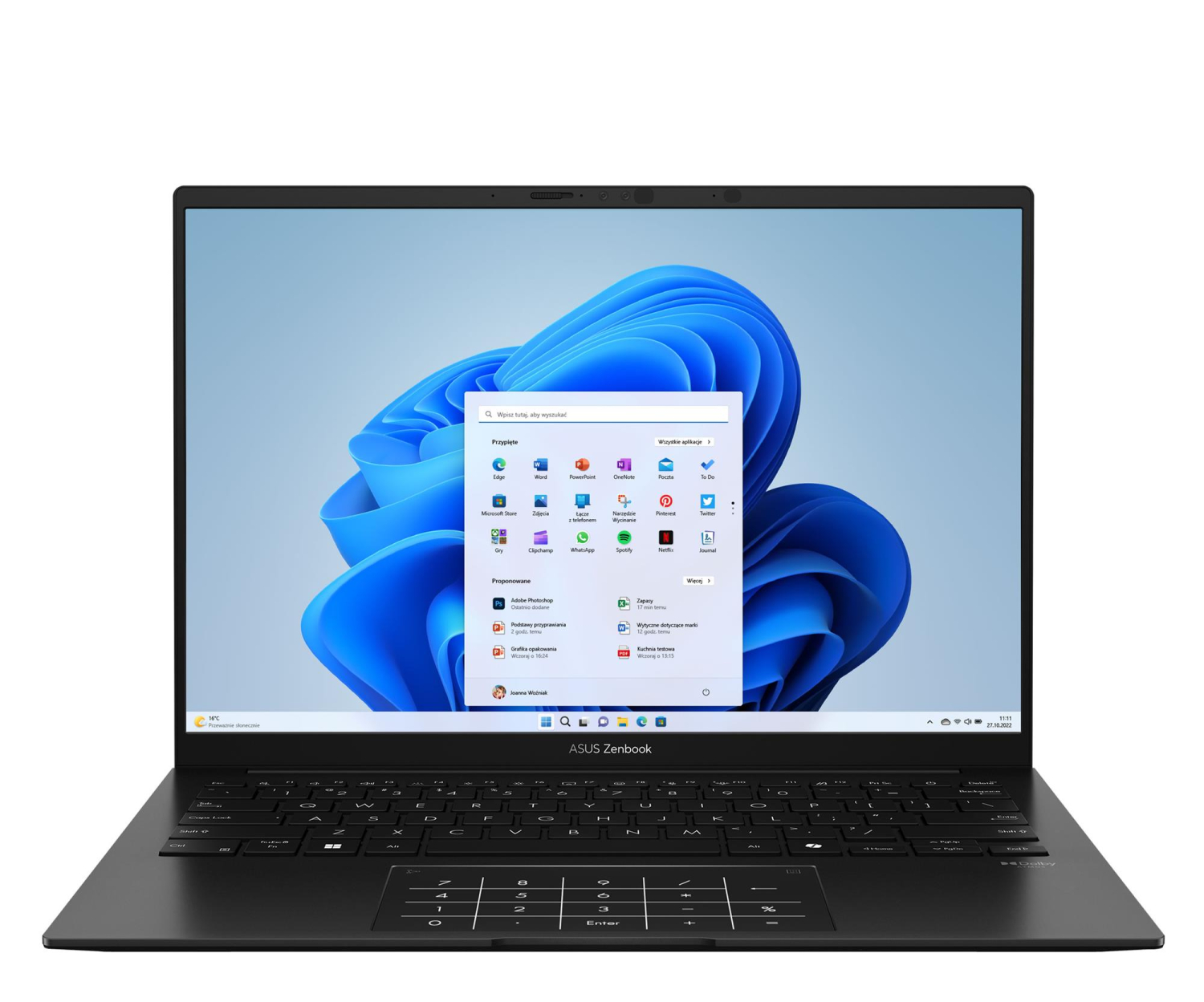 ASUS Zenbook 14 UM3406GA-QD054W OLED 14" Ryzen AI 7 445 16GB RAM 512GB Dysk SSD Win11 Czarny Funkcje AI