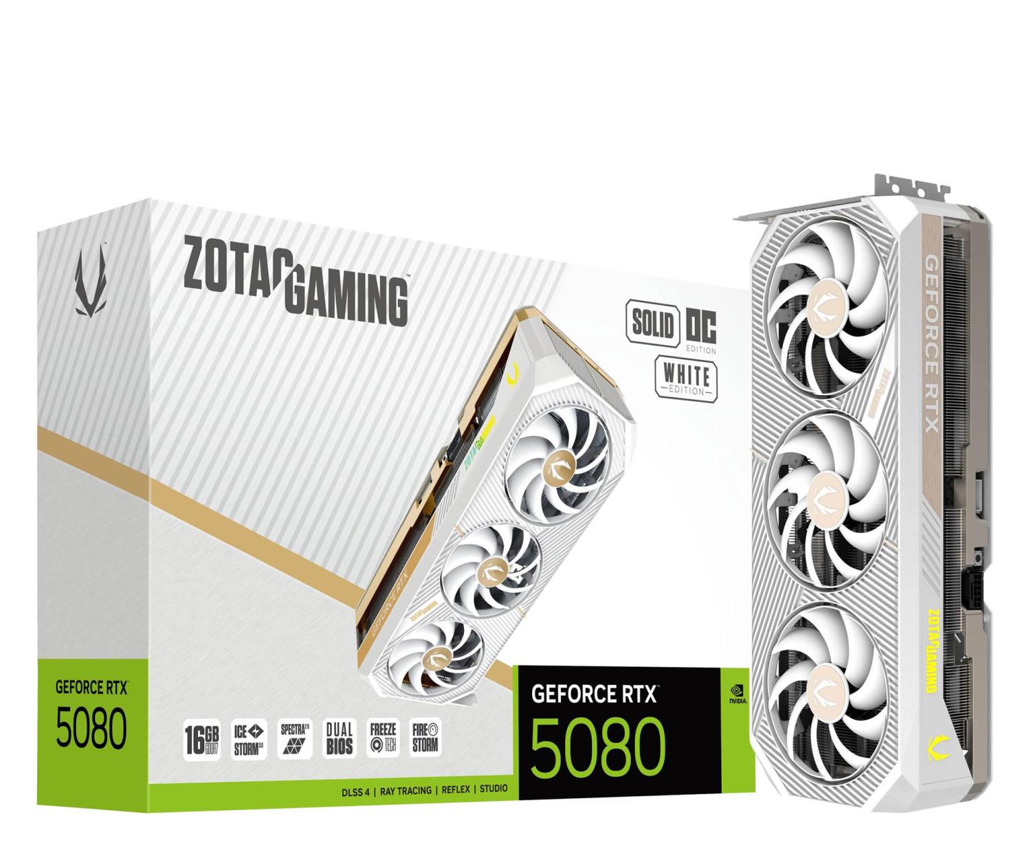 Zotac GeForce RTX 5080 Solid OC White 16GB GDDR7 DLSS4