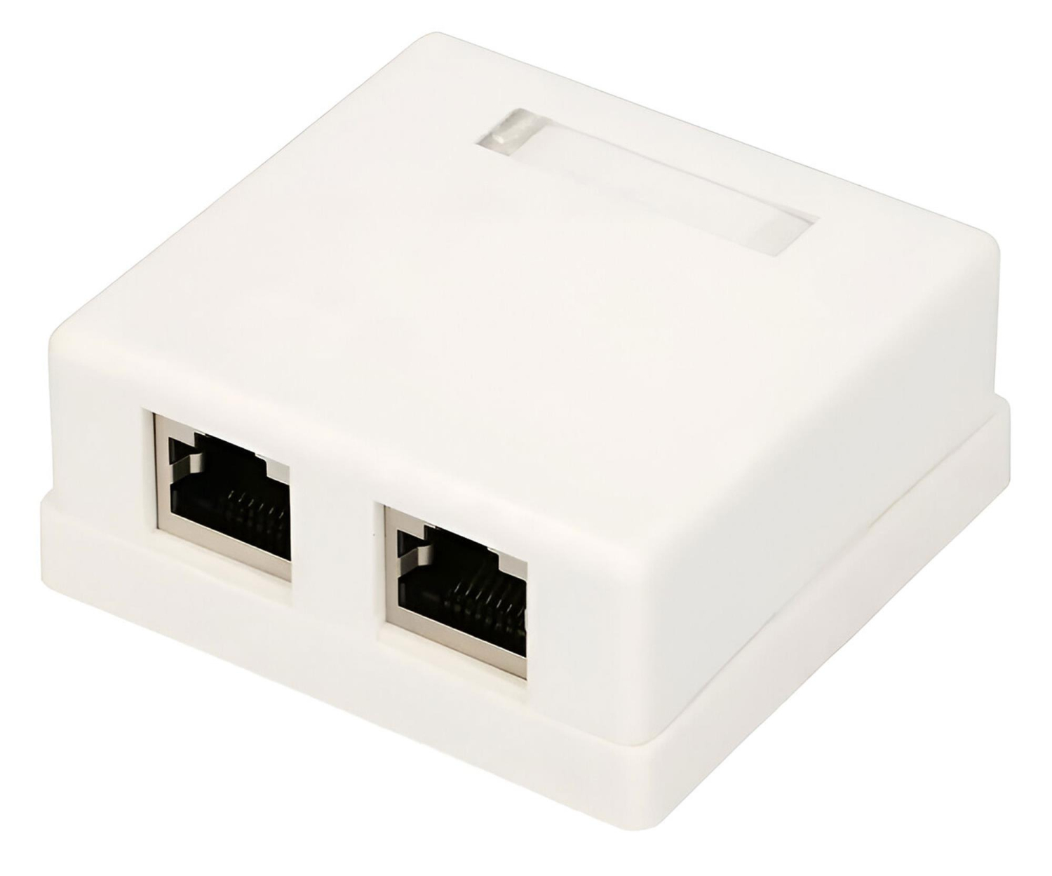 ExtraLink Gniazdo natynkowe 2x port RJ45 STP 5e (biała)