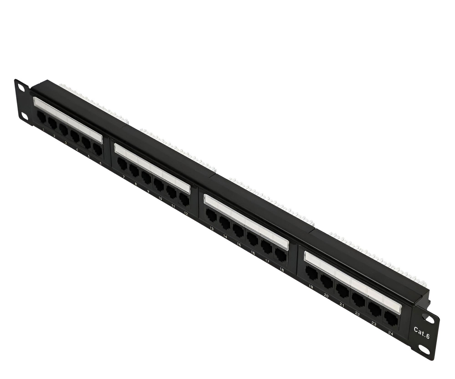 ExtraLink  Patchpanel 24p 19" 1U UTP 6 półka (czarna)