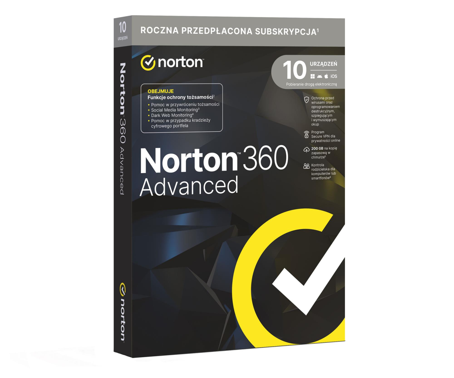 NortonLifeLock Advanced 10st. (12m.) ESD - wyślemy Ci klucz, gdy dostaniemy płatność