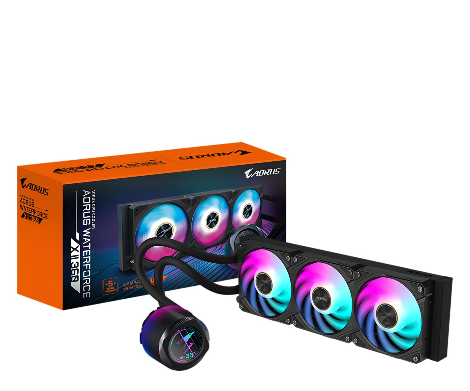 Gigabyte Aorus WaterForce X II 360 ARGB Czarny