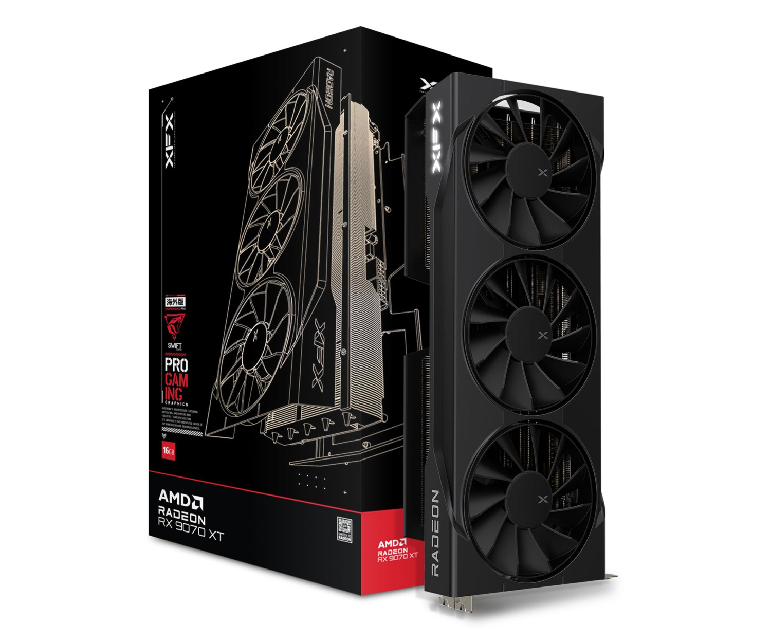 XFX Radeon RX 9070 XT Swift Gaming 16GB GDDR6