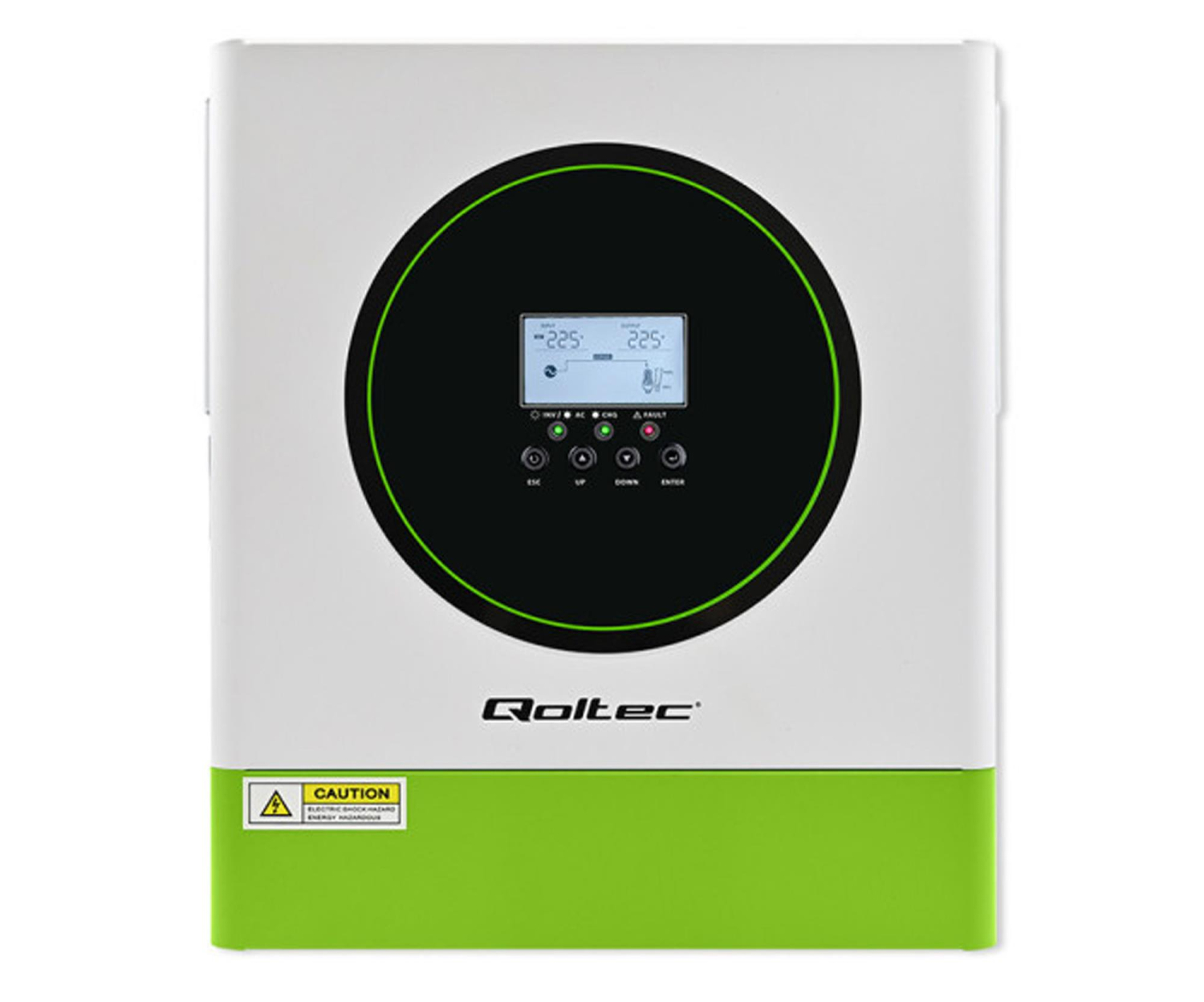 Qoltec Hybrydowy inwerter solarny Off-Grid 3500W 100A/24V MPPT