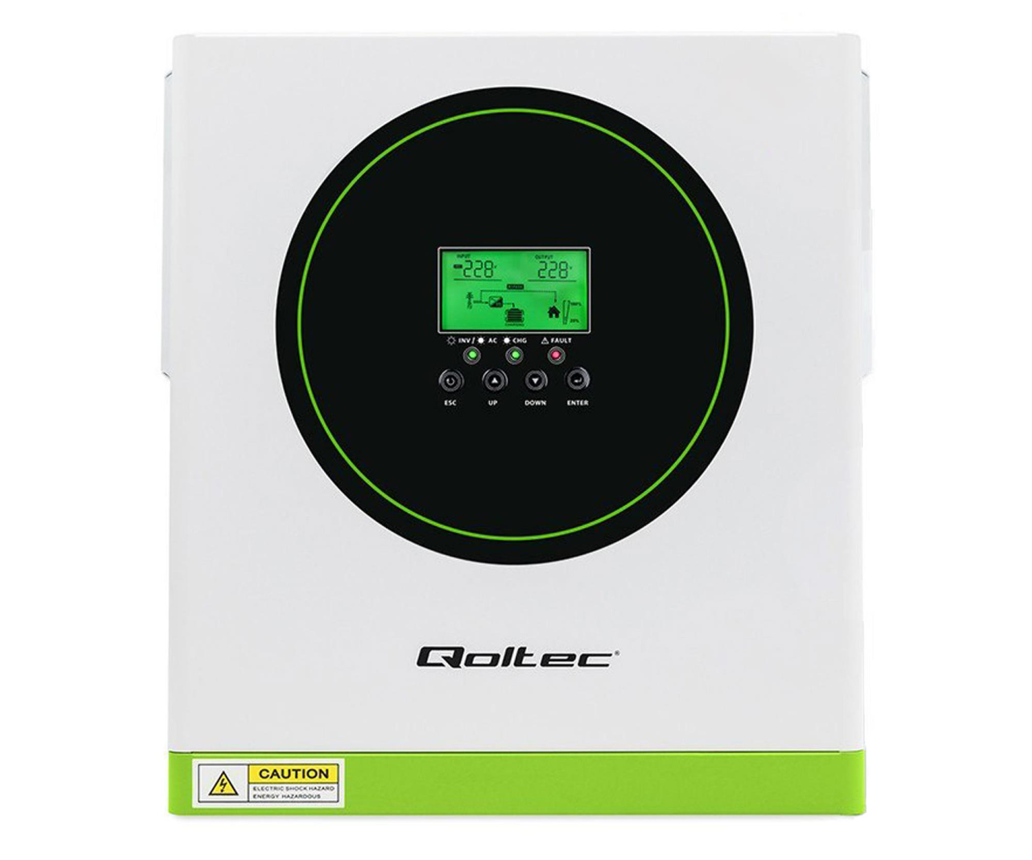 Qoltec Hybrydowy inwerter solarny Off-Grid 1500W 100A/12V MPPT