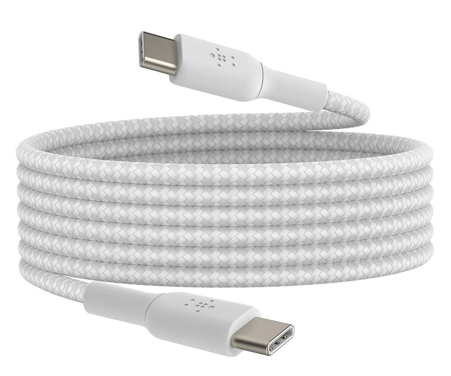 Belkin Kabel USB C na USB C 60W oplot, biały 2m