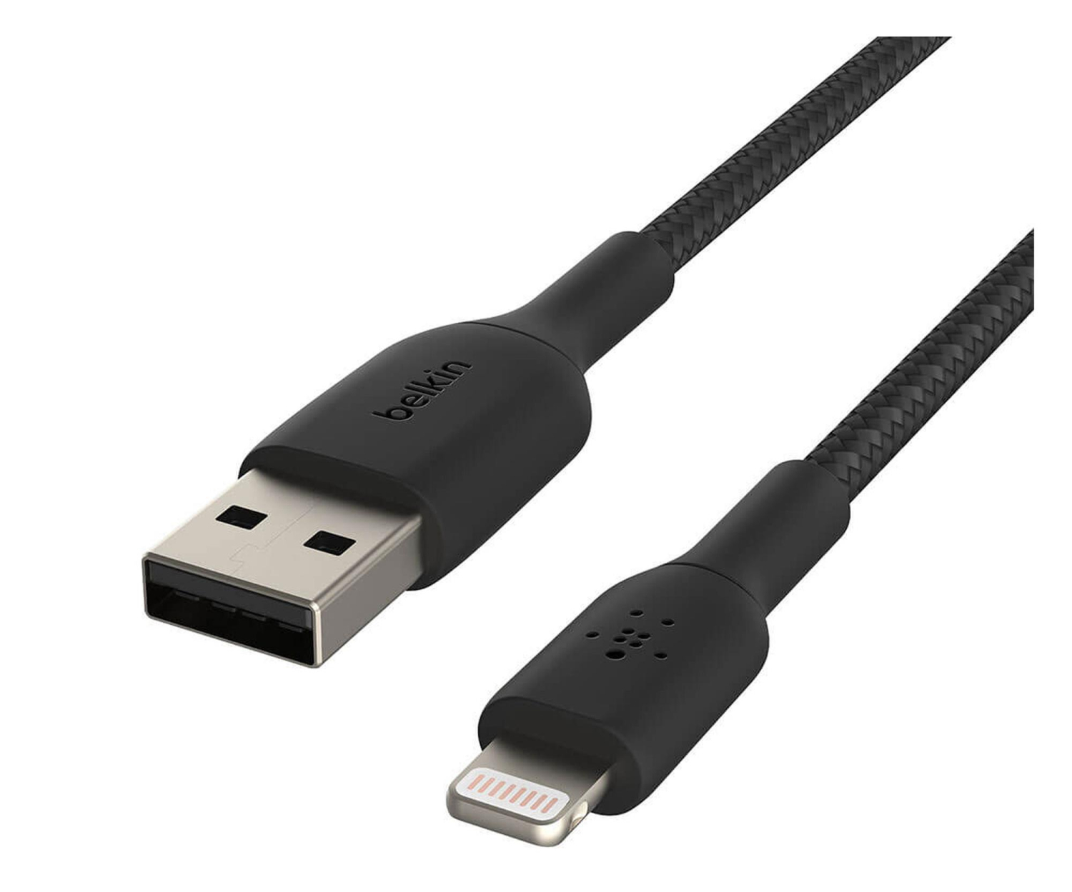 Belkin Kabel USB-A na Lightning, w oplocie, 0,15m, czarny