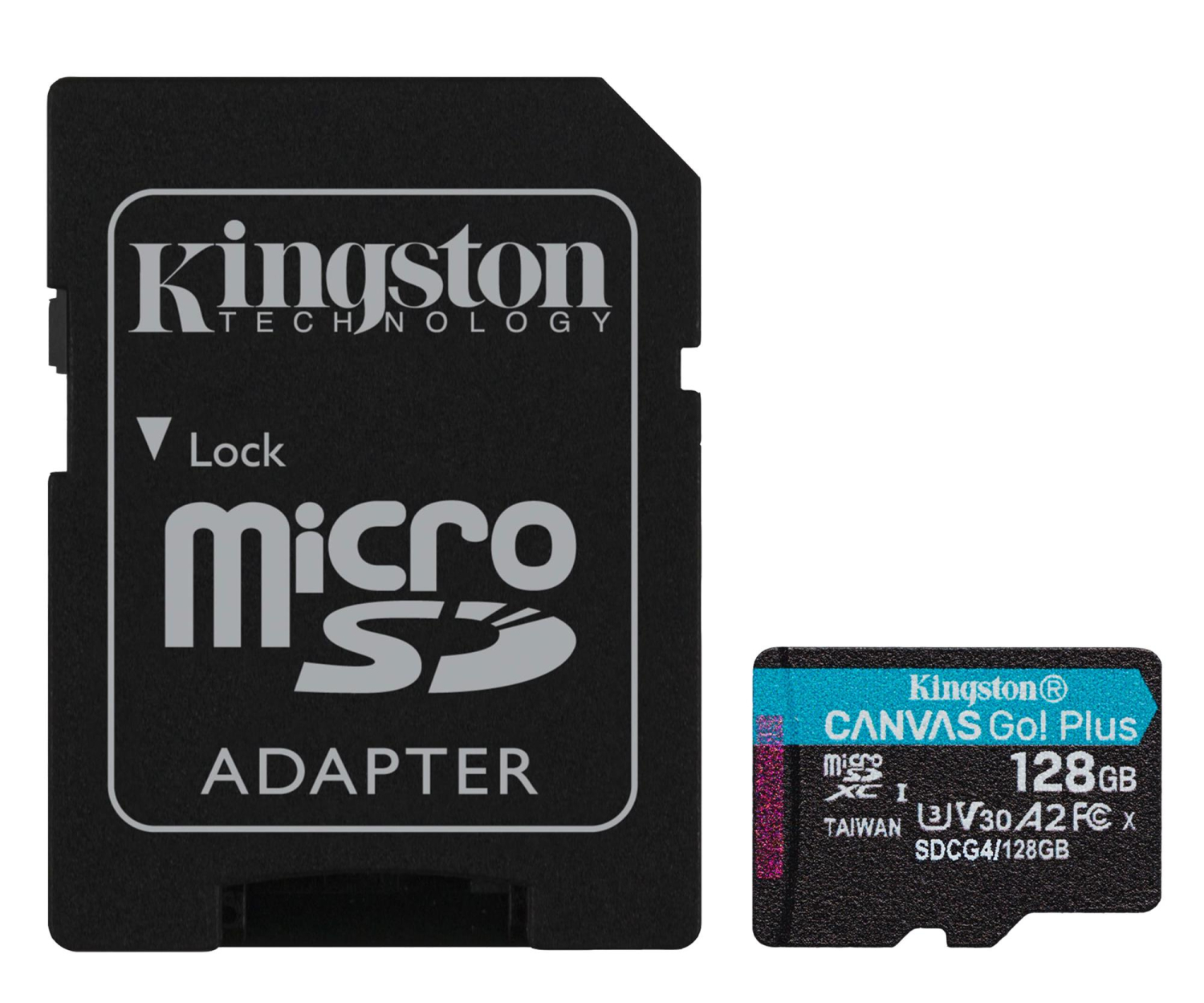 Kingston Karta pamięci microSD 128GB CanvasGo! Plus 200MB/s A2 U3 V30 + adapter