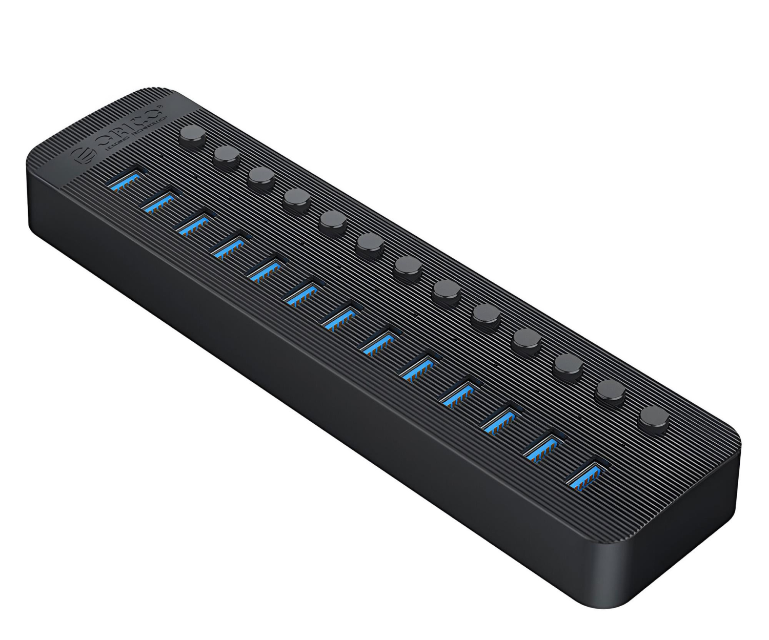 Orico 13x USB-A 3.0 z włącznikami - czarny