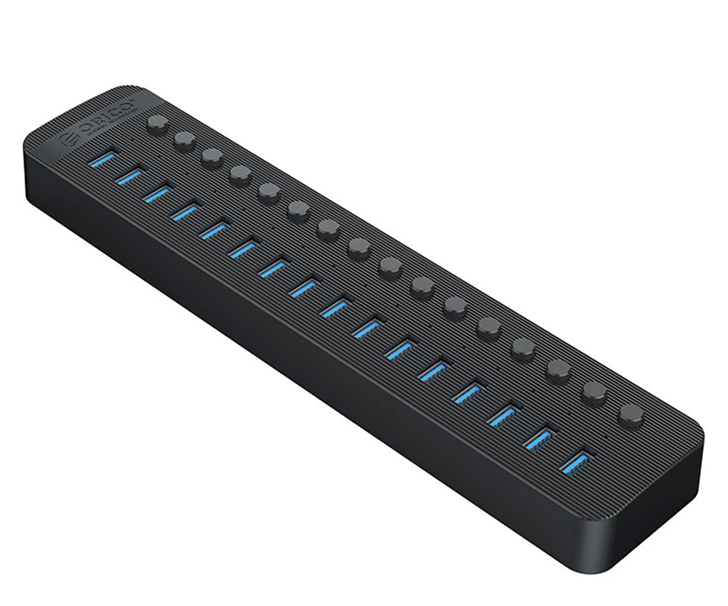 Orico 16x USB-A 3.0 z włącznikami - czarny