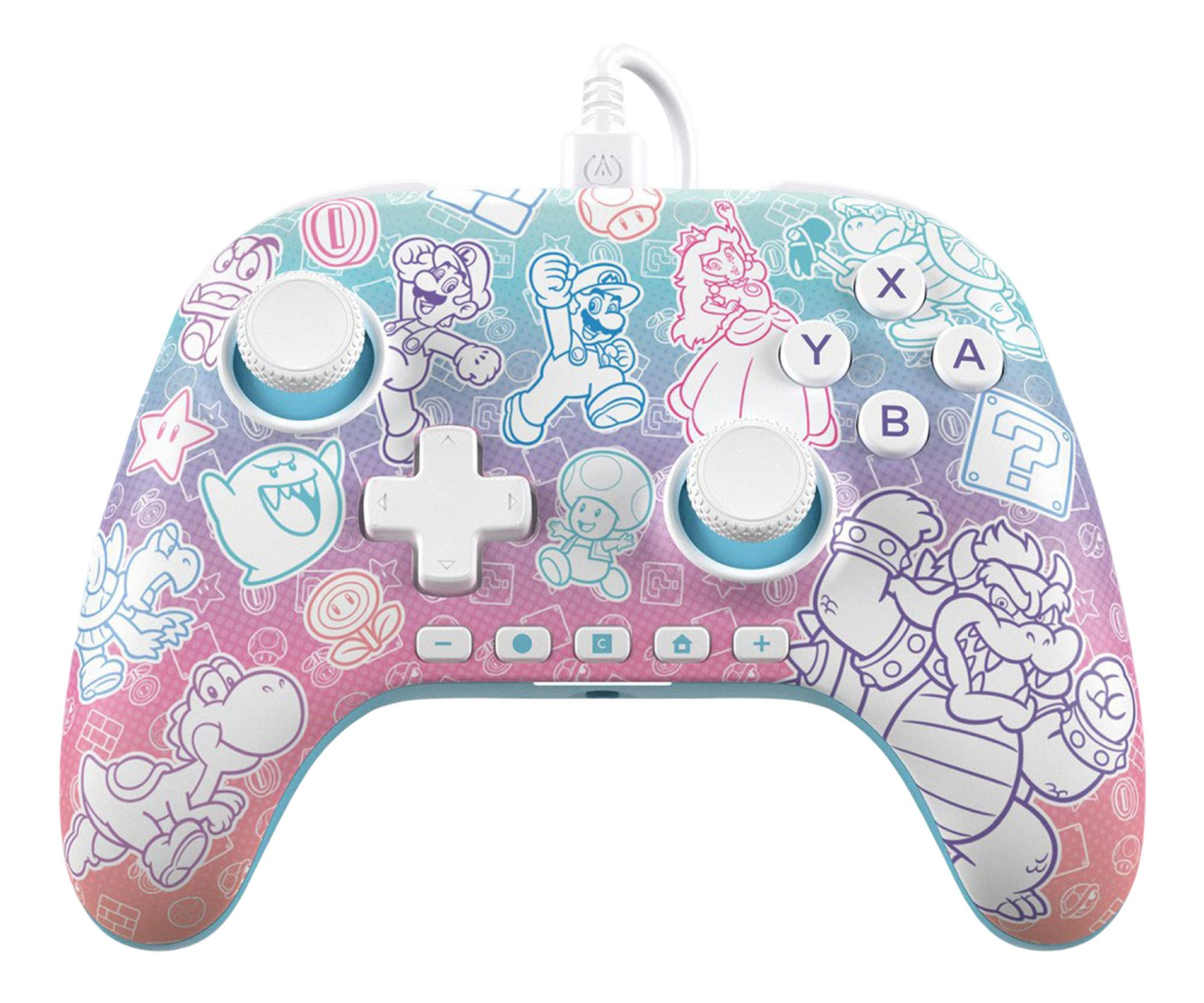 PowerA SWITCH2 Pad przewodowy Advantage Mushroom Kingdom