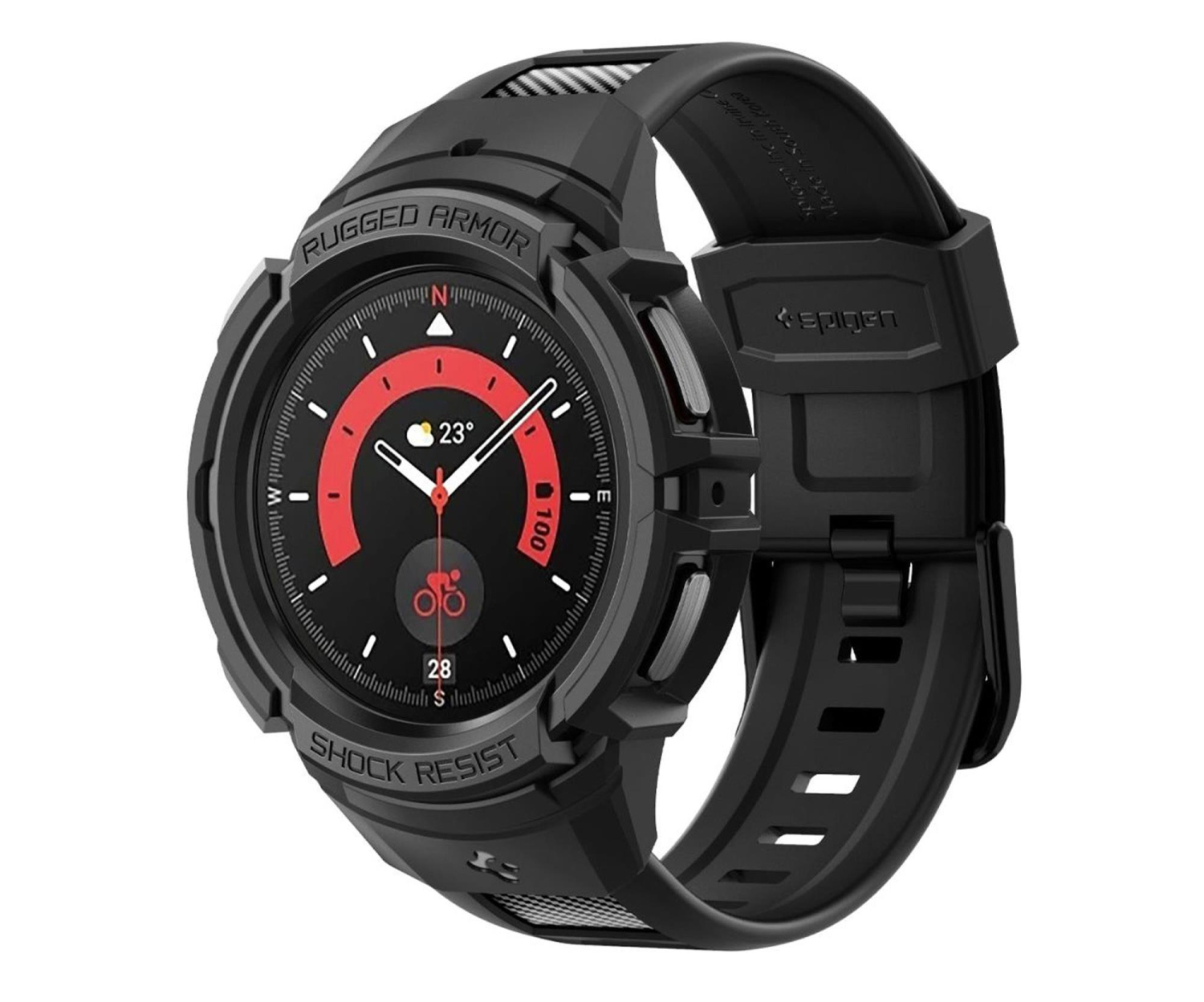 Spigen Rugged Armor ”Pro” Galaxy Watch 5 Pro (45 Mm) Black