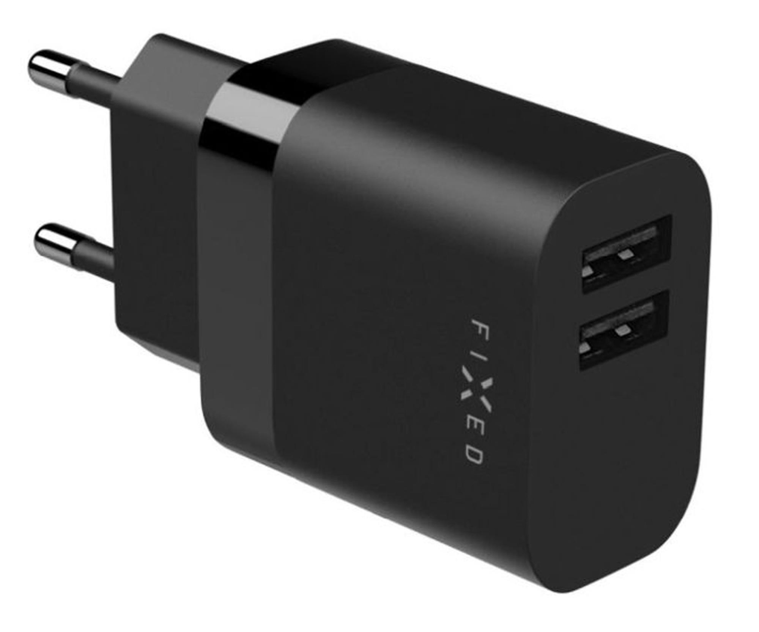 FIXED Ładowarka sieciowa 17W 2xUSB-A czarny