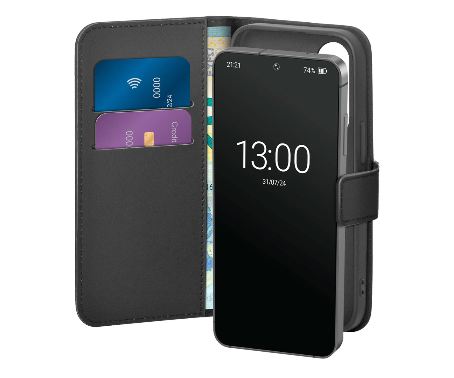 Puro Booklet Case z klapką i portfelem do Samsung Galaxy S25 - cz