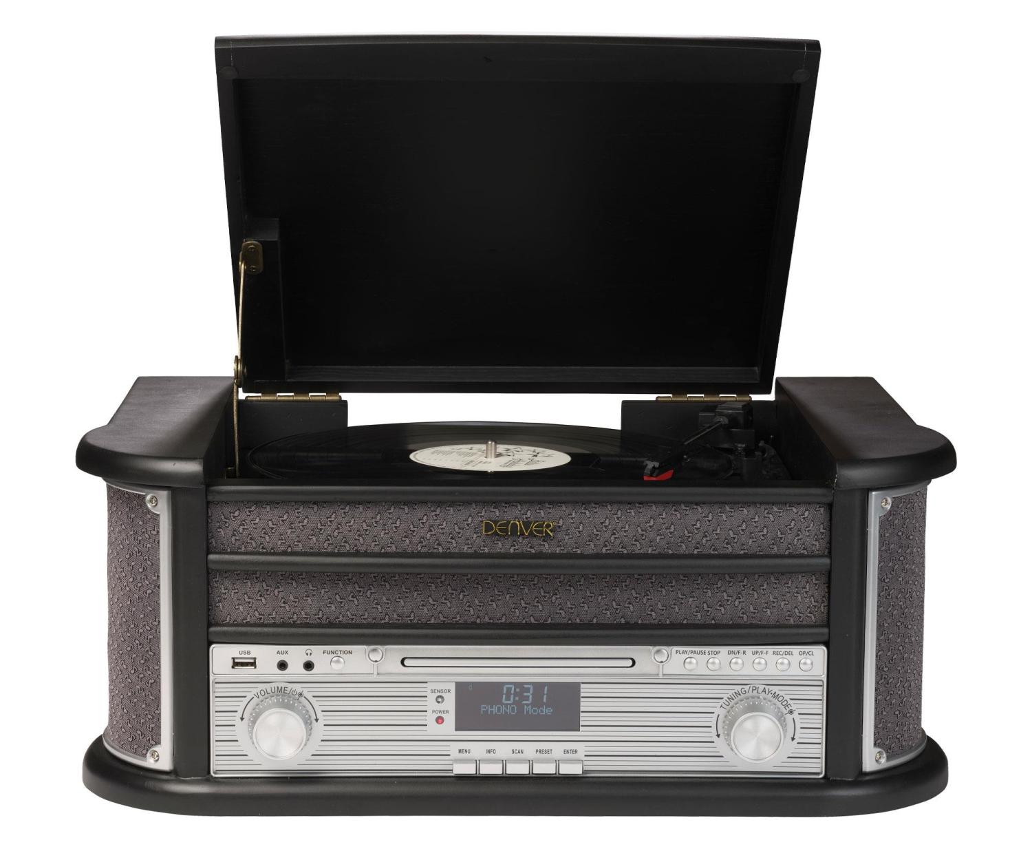 Denver MRD-51 z gramofonem czarne
