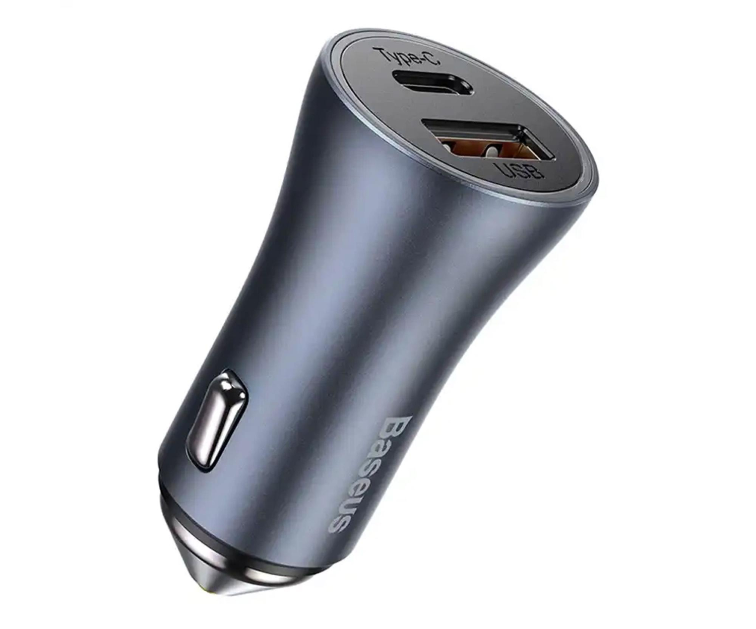 Baseus GoldenContactorPro Car Charger U+C Grey 40w+ cable