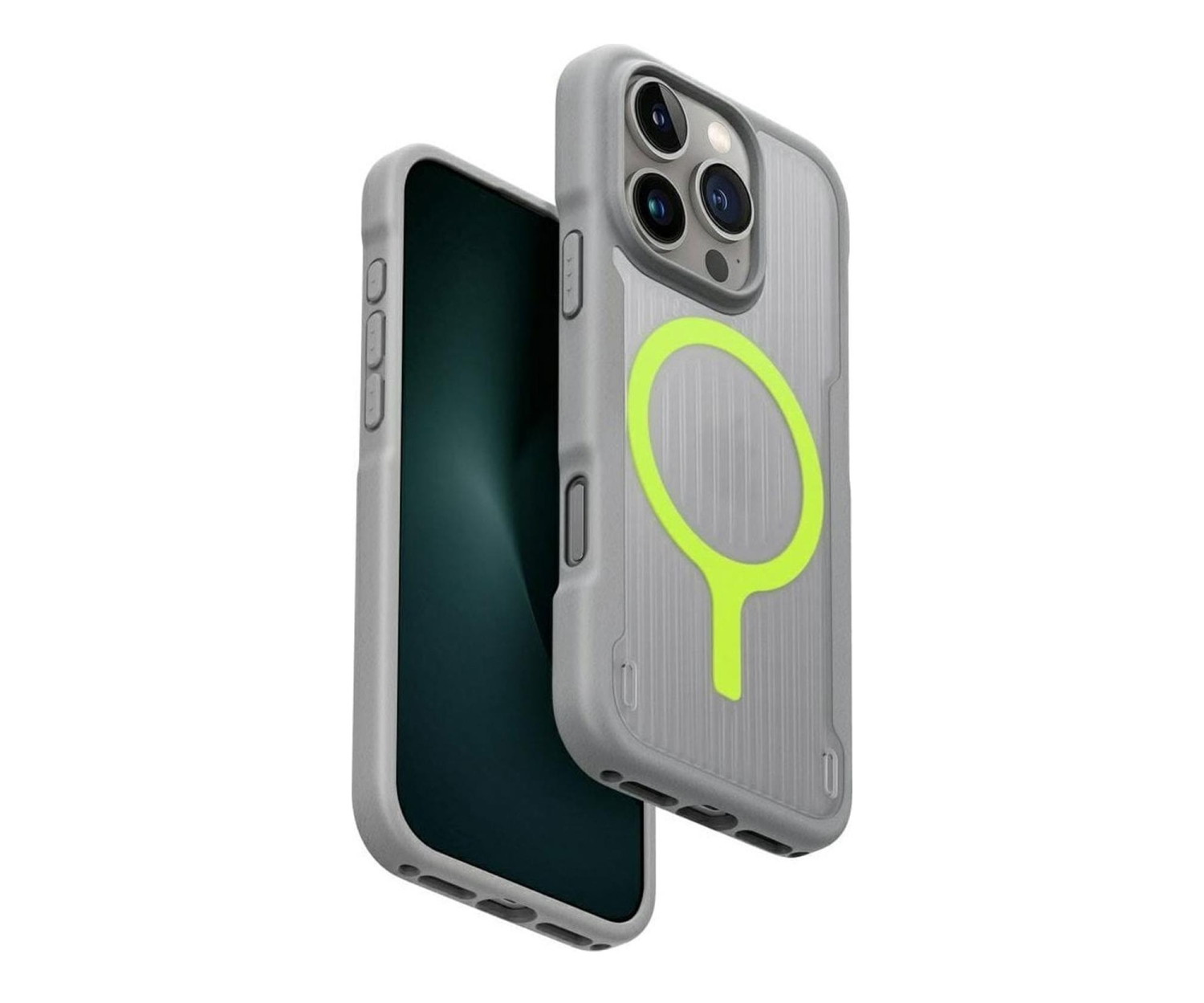 Uniq Etui Combat Active do iPhone 16 Pro Magclick Charging szary