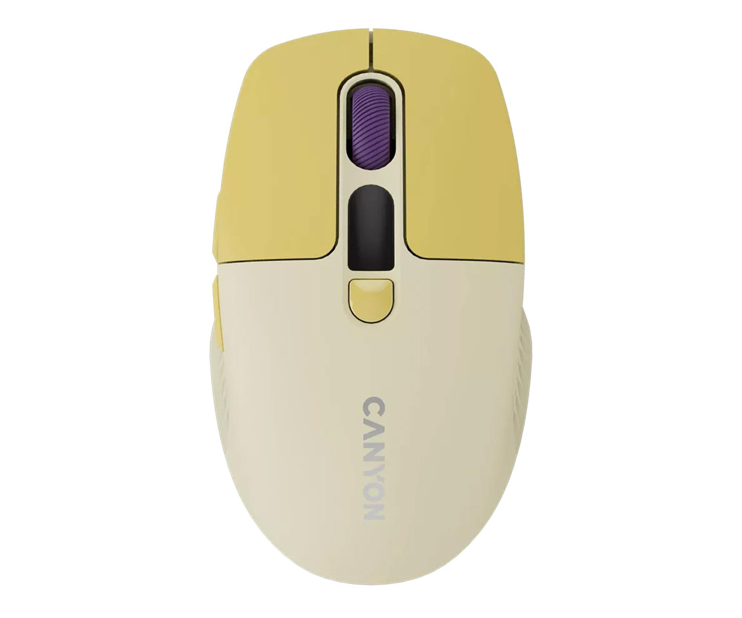 CANYON Mysz bezprzewodowa MW-26 LCD Cicha Dwa Tryby Żóta
