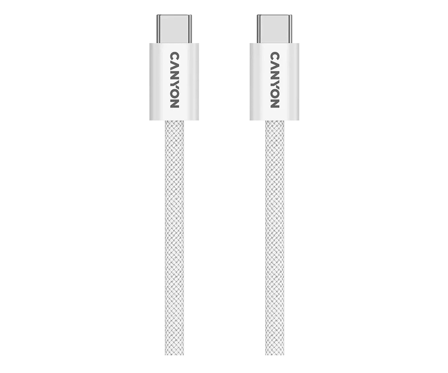 CANYON Kabel OnWire 60MG C-C 60W Magnes w oplocie 1m Biały
