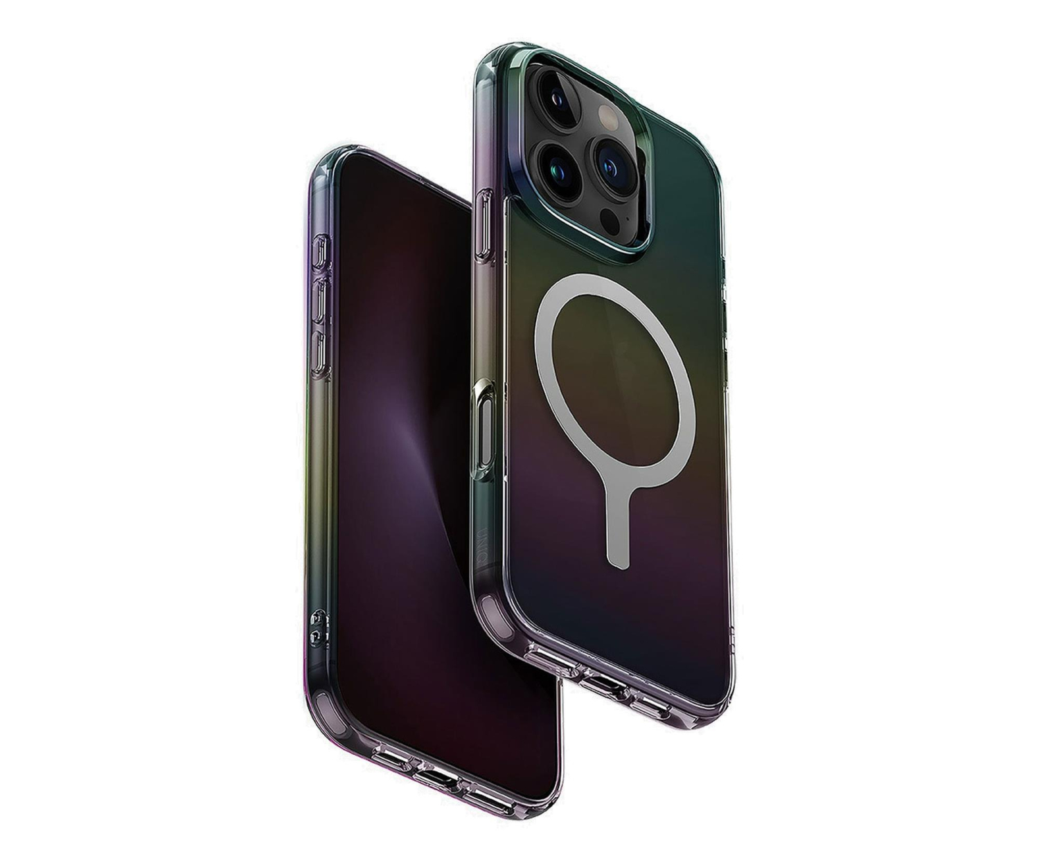 Uniq Etui Iridescia do iPhone 16 Pro Magclick Charging midnight