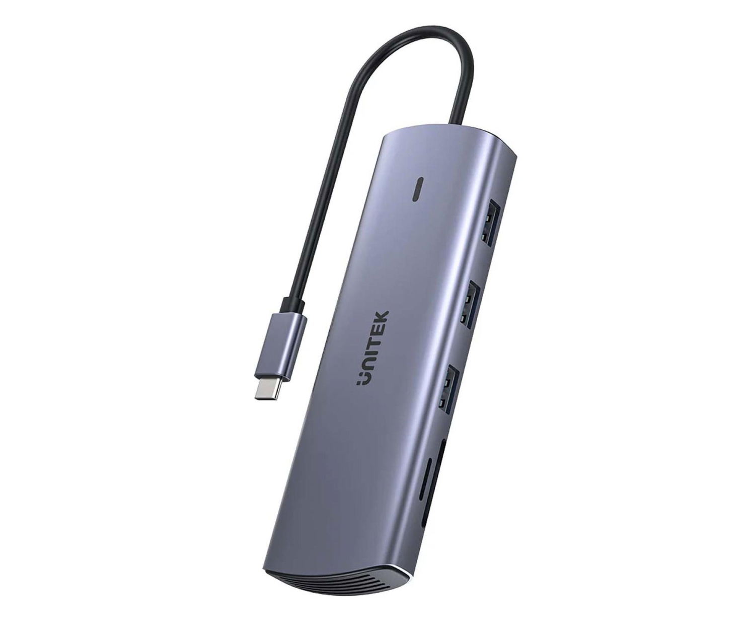 UNITEK HUB USB-C 9W1, HDMI, VGA, SD, RJ45, PD 100W
